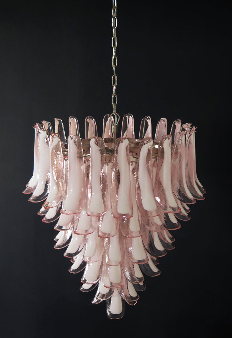 Murano Chandelier | 75 Pink Petal Glass