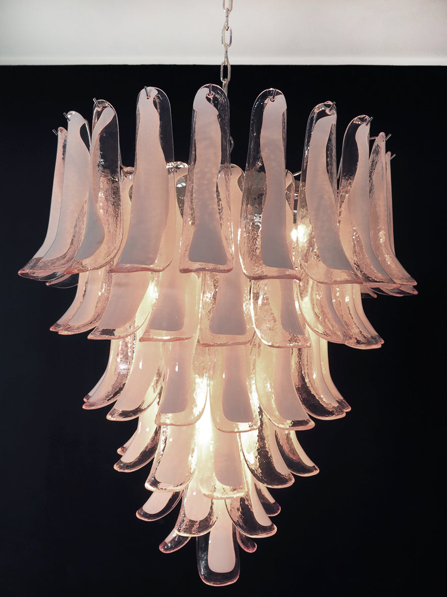 Murano Chandelier | 75 Pink Petal Glass