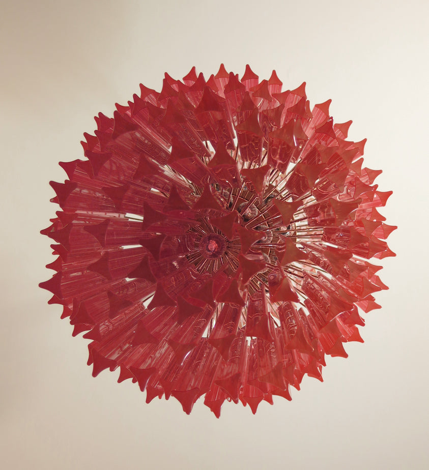 Murano Chandelier | 242 Pink Prism Glass