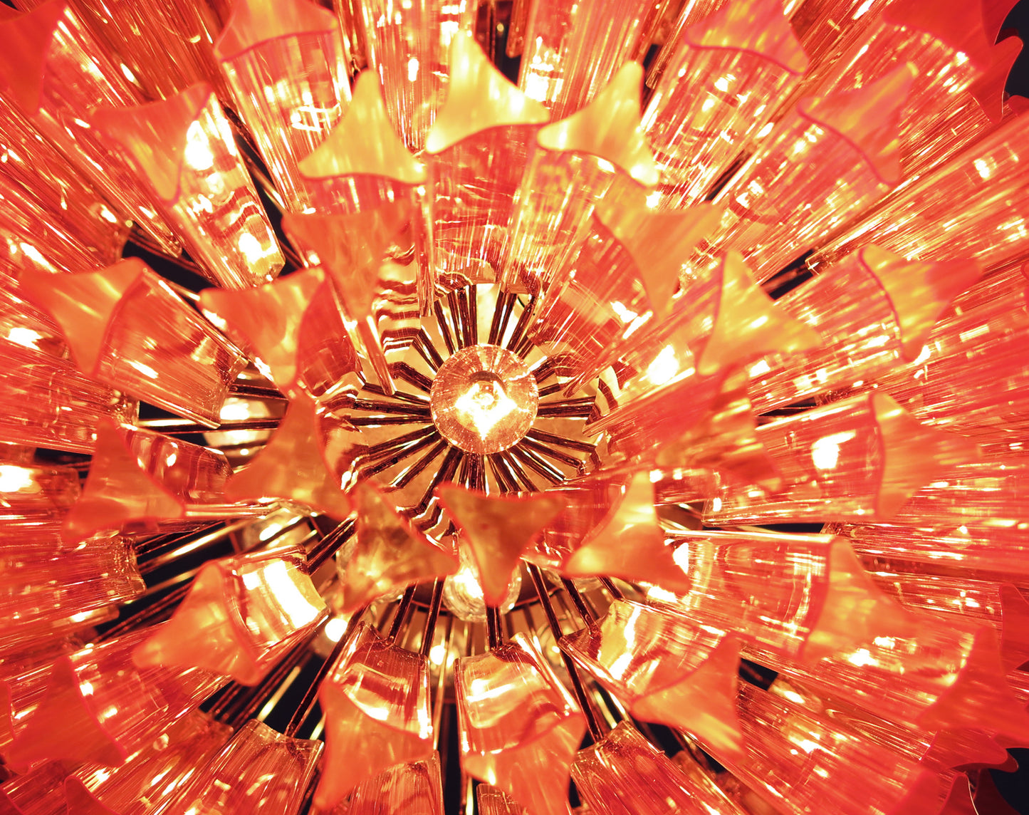 Murano-Kronleuchter | 184 Rosa Prisma Glas