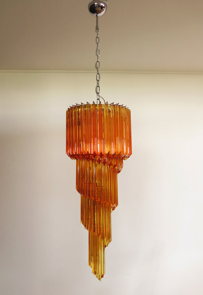 Lampadario Murano – 86 Vetri a Prismi Gialli – dettaglio 4 – Murano Classics