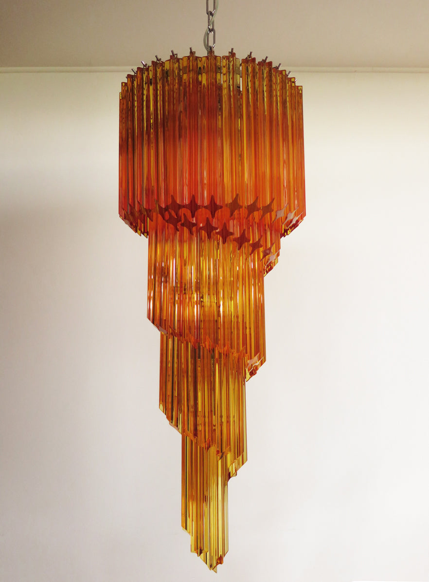 Murano Chandelier – 86 Yellow Prism Glass – Murano Classics