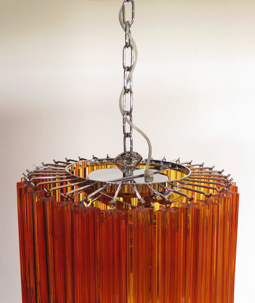 Lampadario Murano – 86 Vetri a Prismi Gialli – dettaglio 5 – Murano Classics