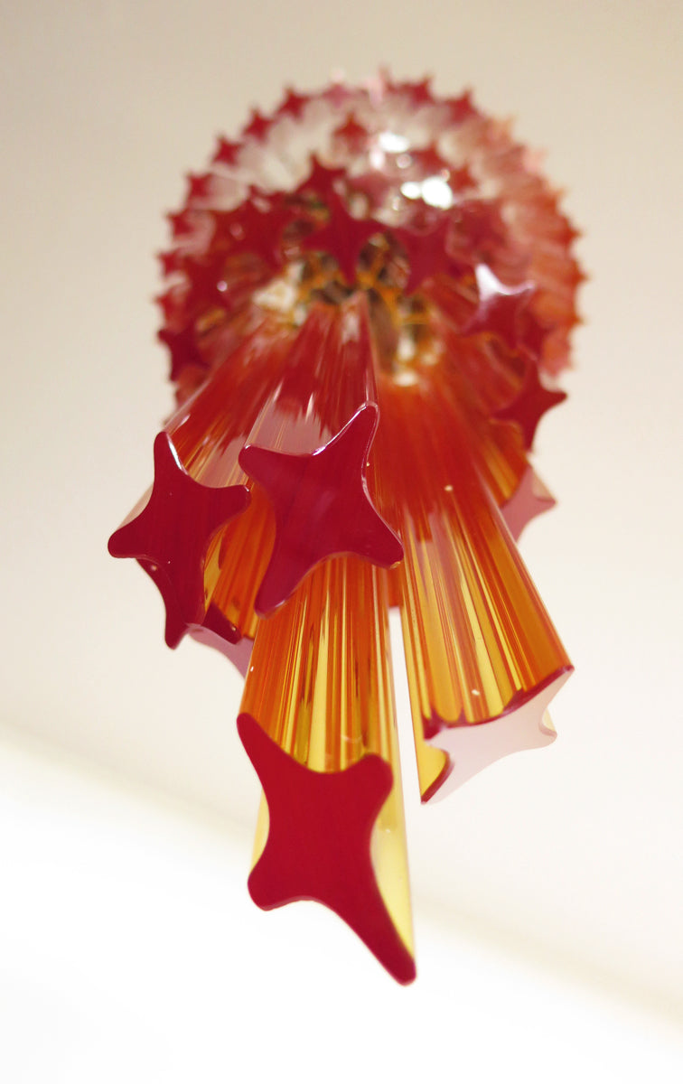 Lampadario Murano – 86 Vetri a Prismi Gialli – dettaglio 3 – Murano Classics