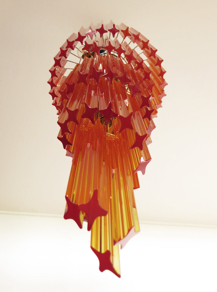 Lampadario Murano – 86 Vetri a Prismi Gialli – dettaglio 6 – Murano Classics