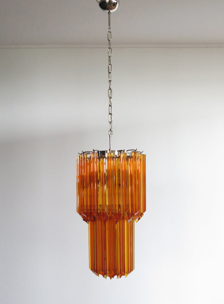 Murano Kroonluchter | 46 Gele Prisma Glazen