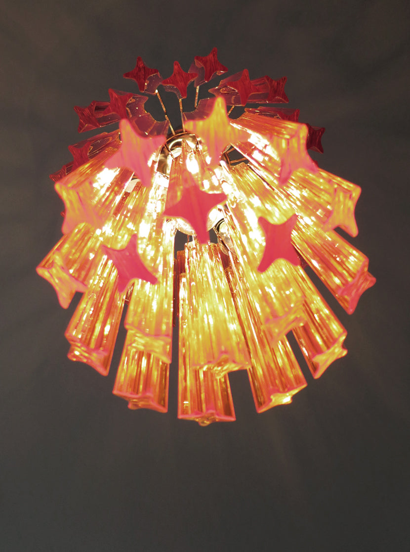 Murano Kroonluchter | 46 Gele Prisma Glazen