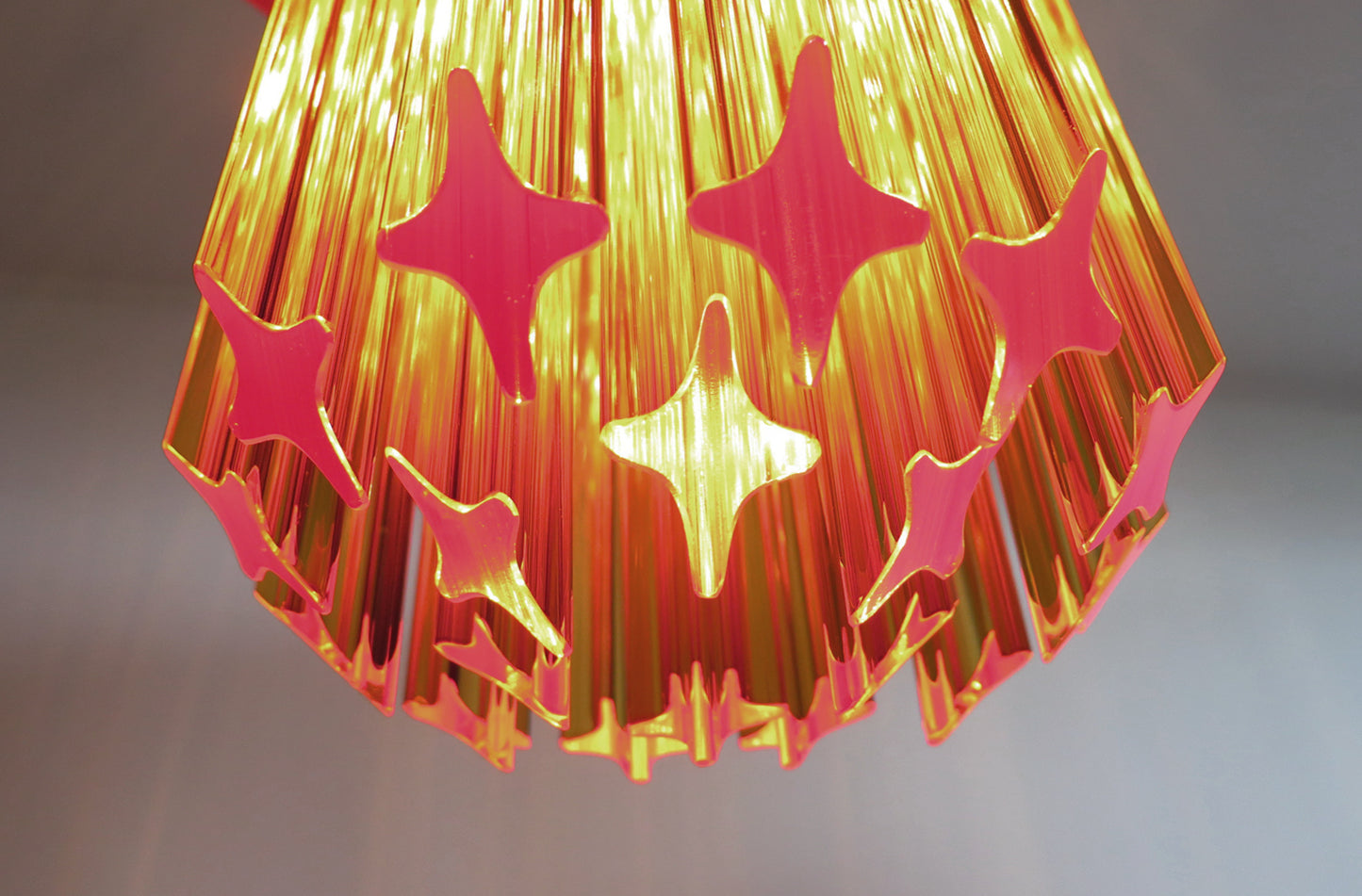 Murano Kroonluchter | 46 Gele Prisma Glazen