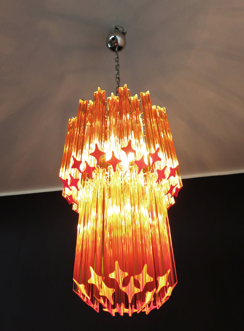 Murano Kroonluchter | 46 Gele Prisma Glazen
