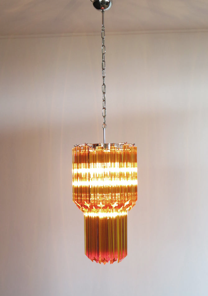 Murano Kroonluchter | 46 Gele Prisma Glazen