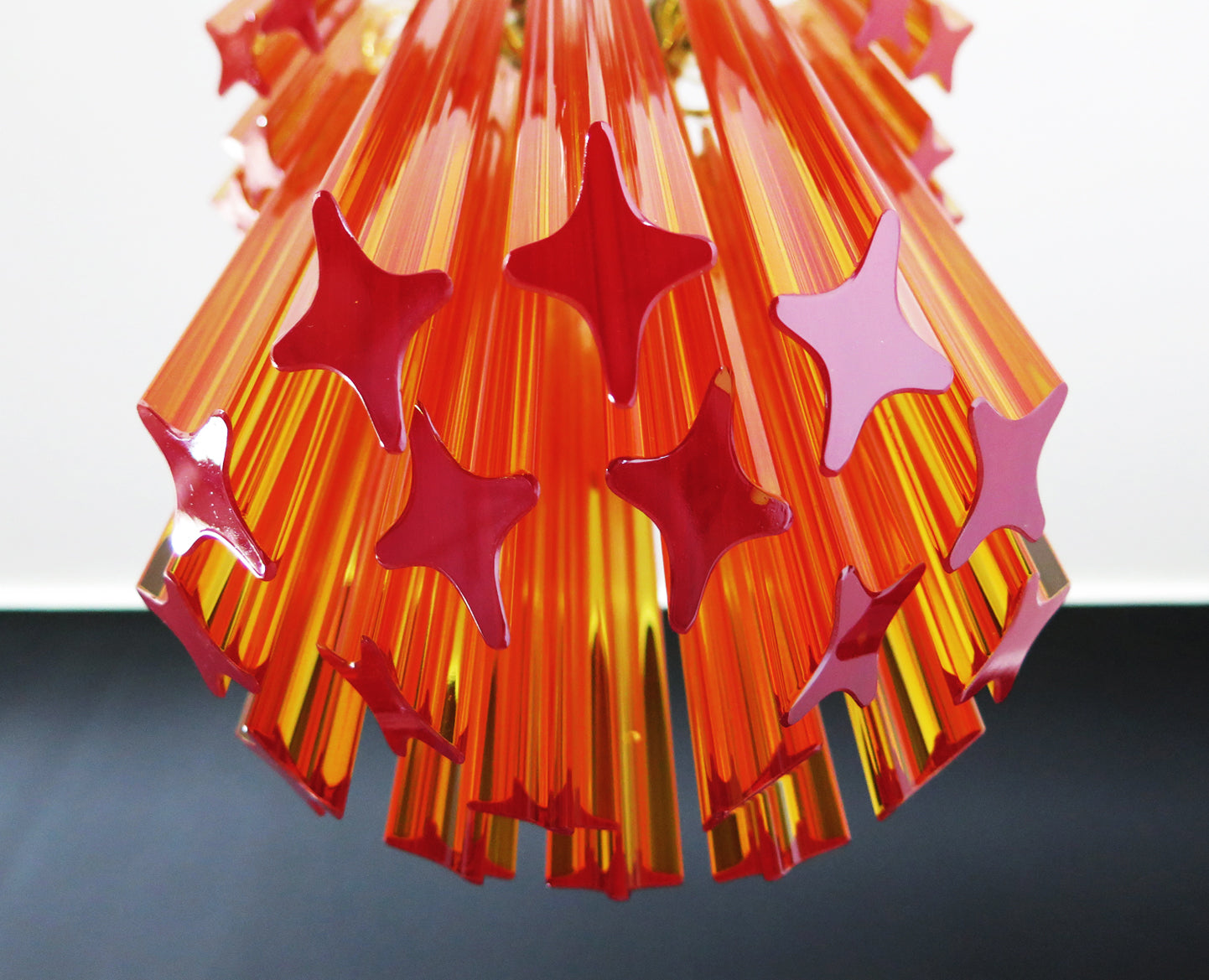 Murano Kroonluchter | 46 Gele Prisma Glazen