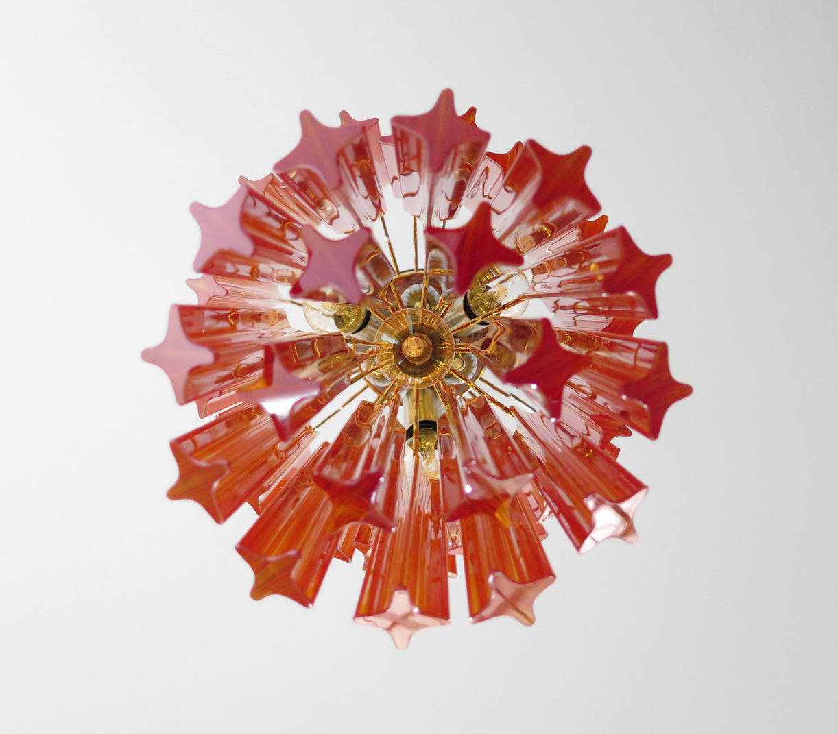 Murano Kroonluchter | 46 Gele Prisma Glazen