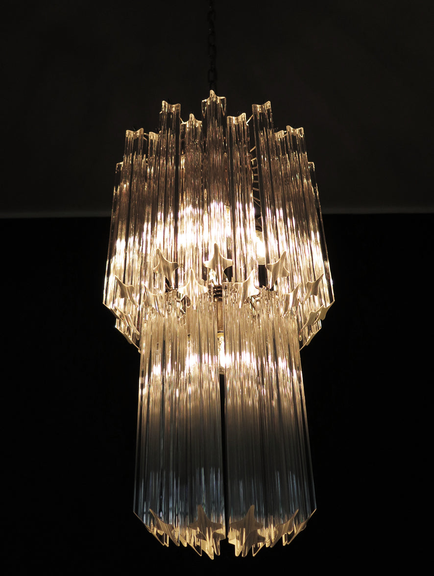 Murano Chandelier – 46 Clear Prism Glass – detail 6 – Murano Classics