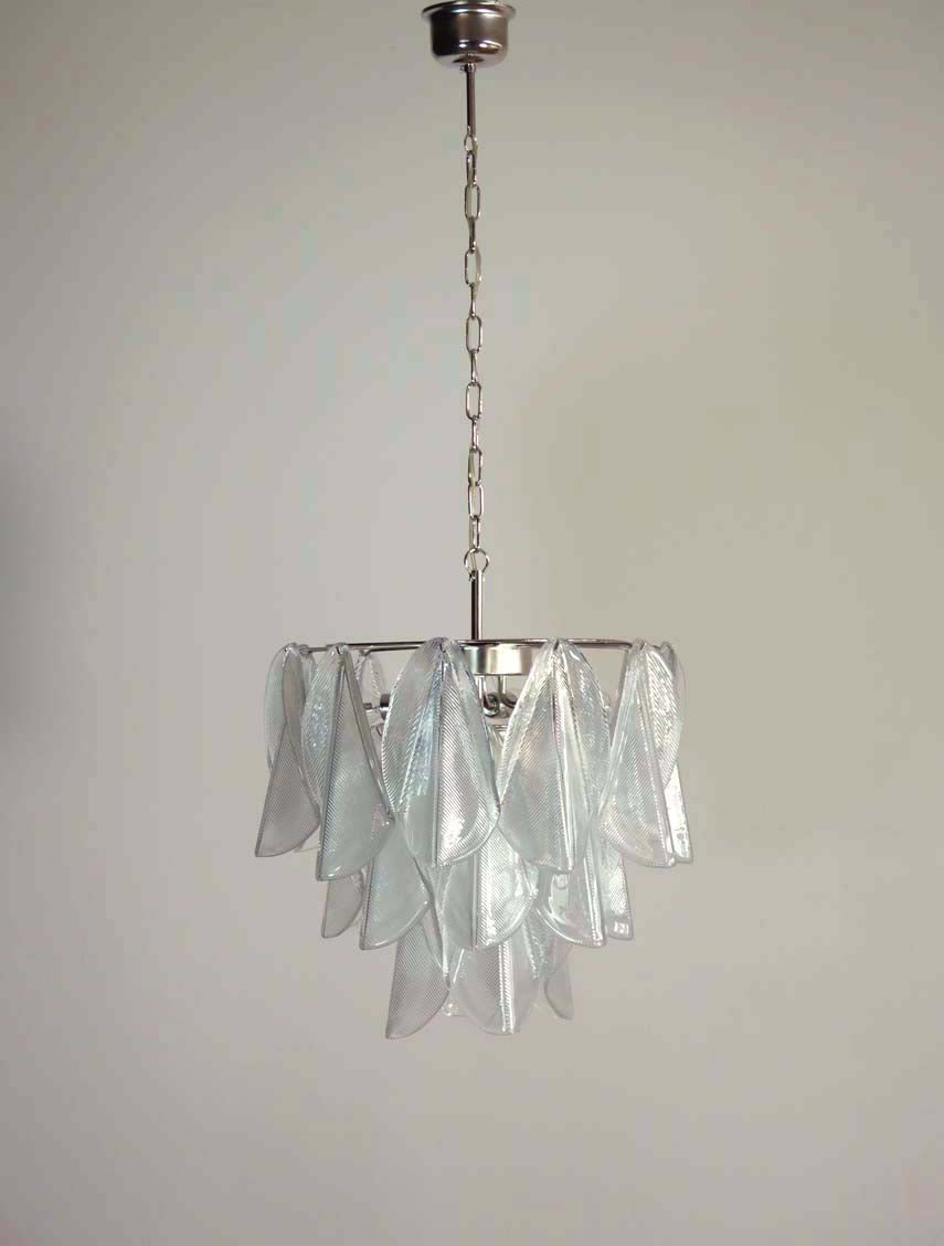 Murano Lysekrone – 23 Klare Rondiniglass – detalj 5 – Murano Classics