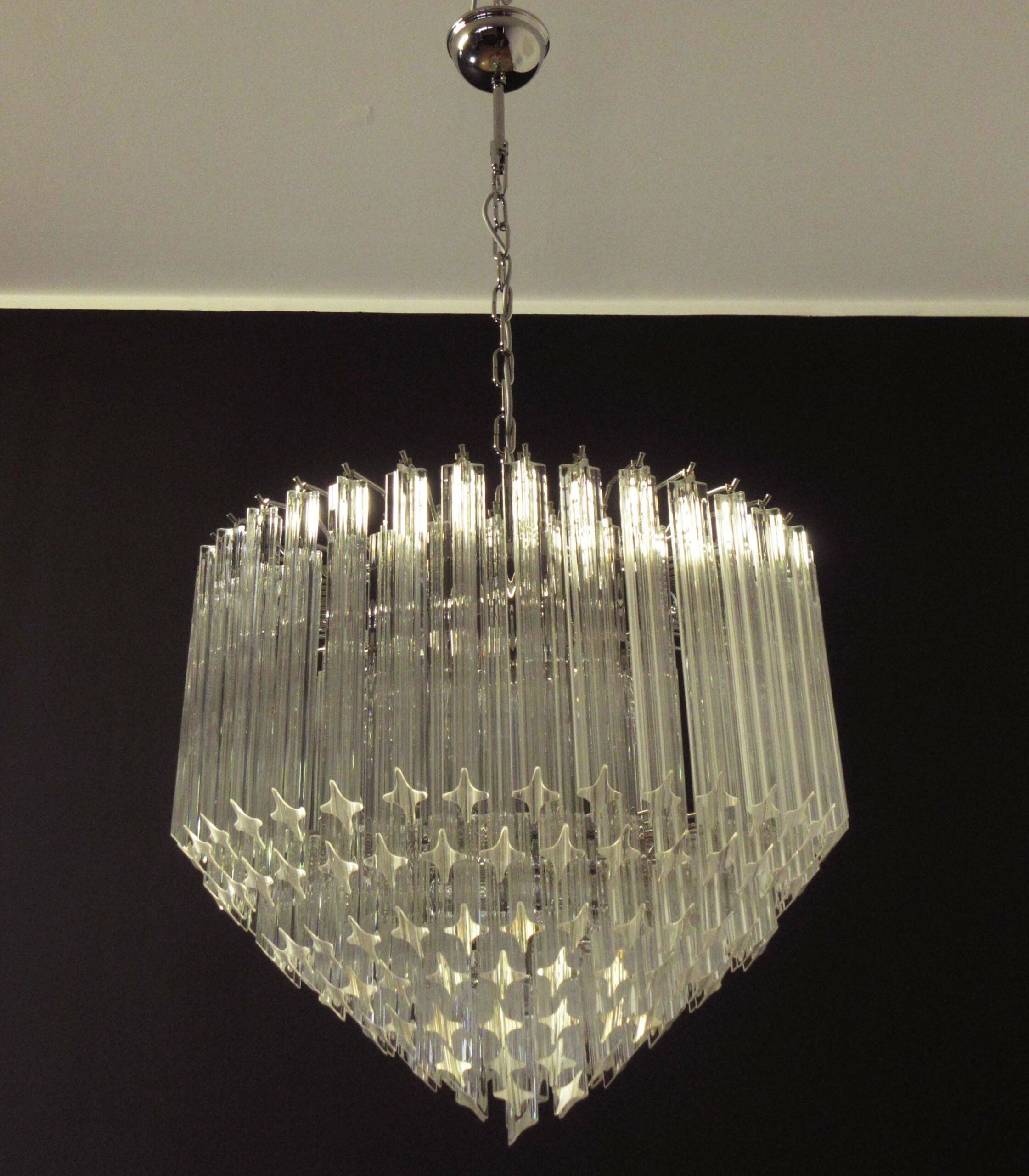 Murano Chandelier – 163 Clear Prism Glass – detail 5 – Murano Classics