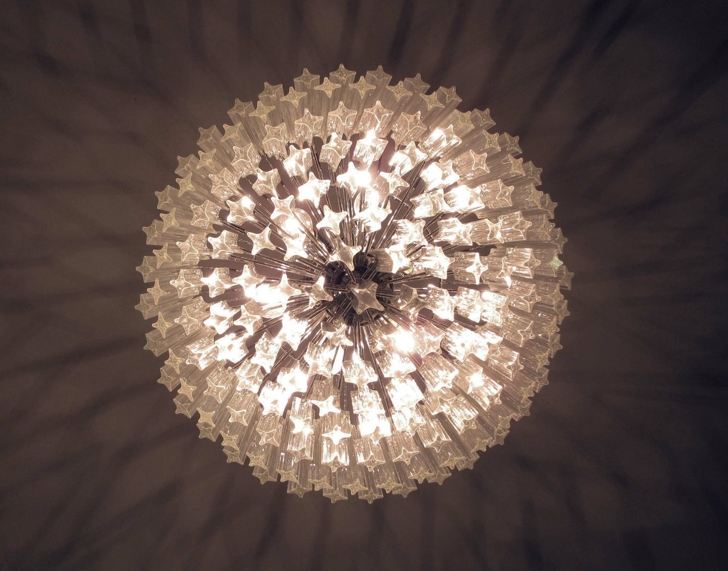 Murano-Kronleuchter | 163 klare Prismengläser