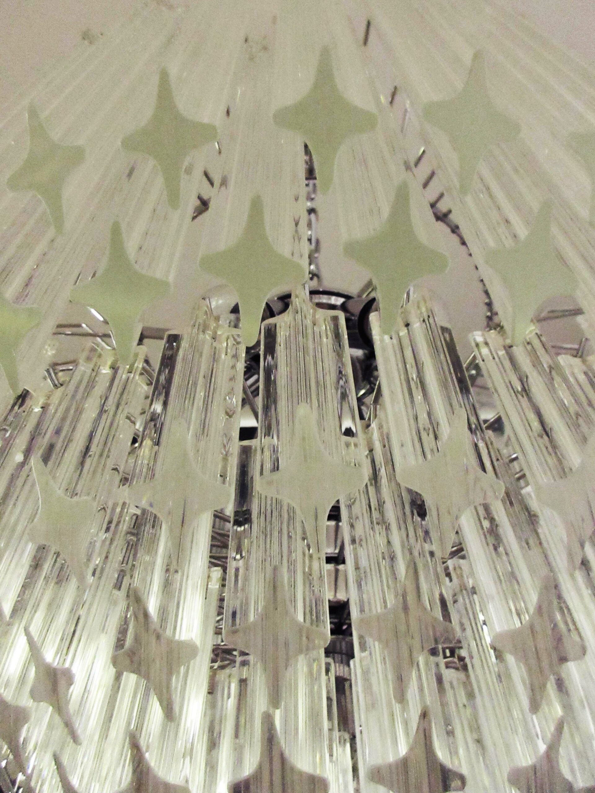 Murano Chandelier – 163 Clear Prism Glass – detail 3 – Murano Classics