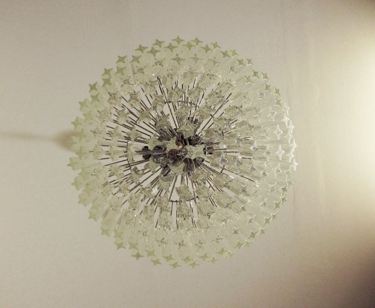 Murano-Kronleuchter | 163 klare Prismengläser