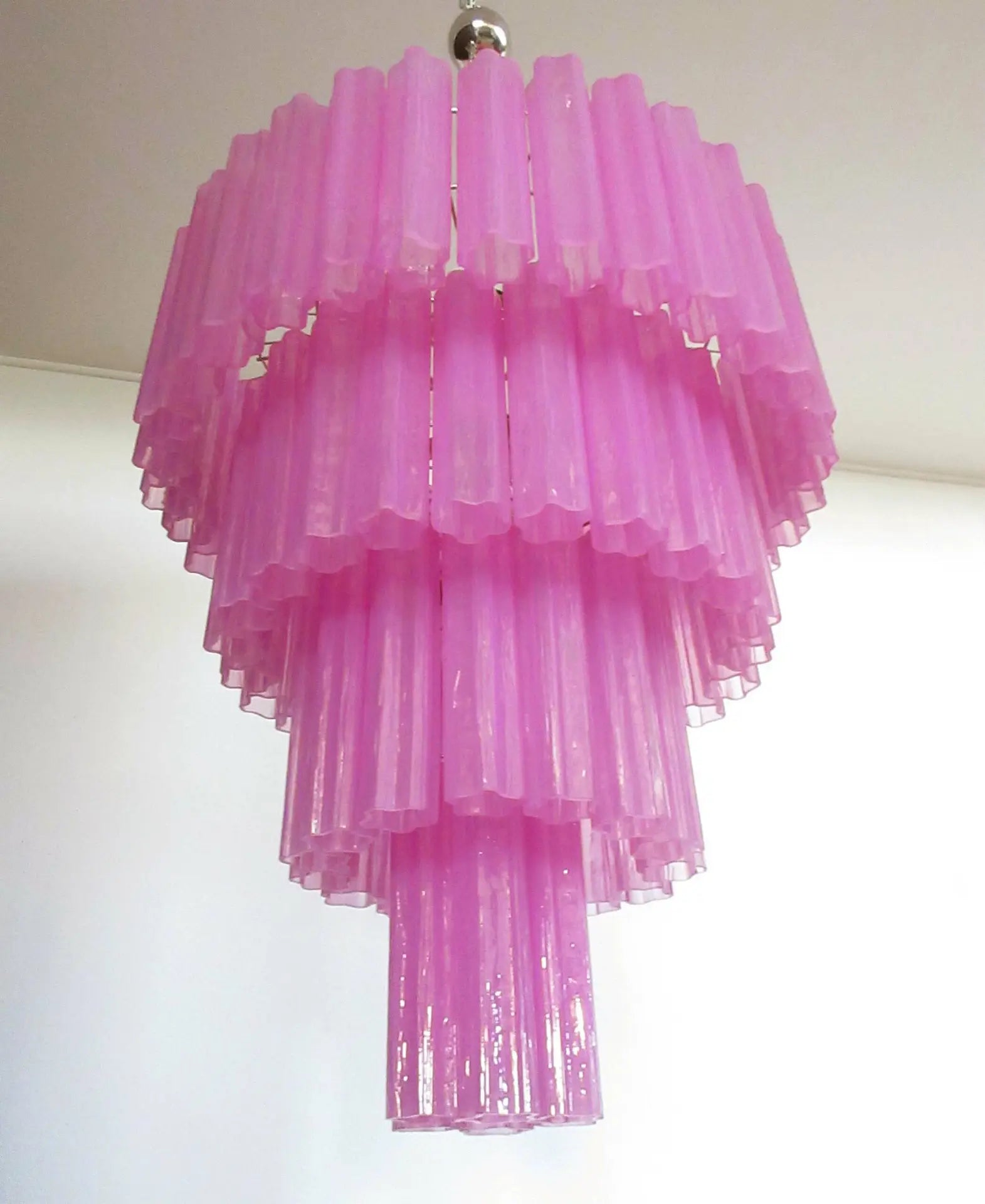 Murano Kronleuchter – 78 Rosa Röhrglas – Detail 6 – Murano Classics