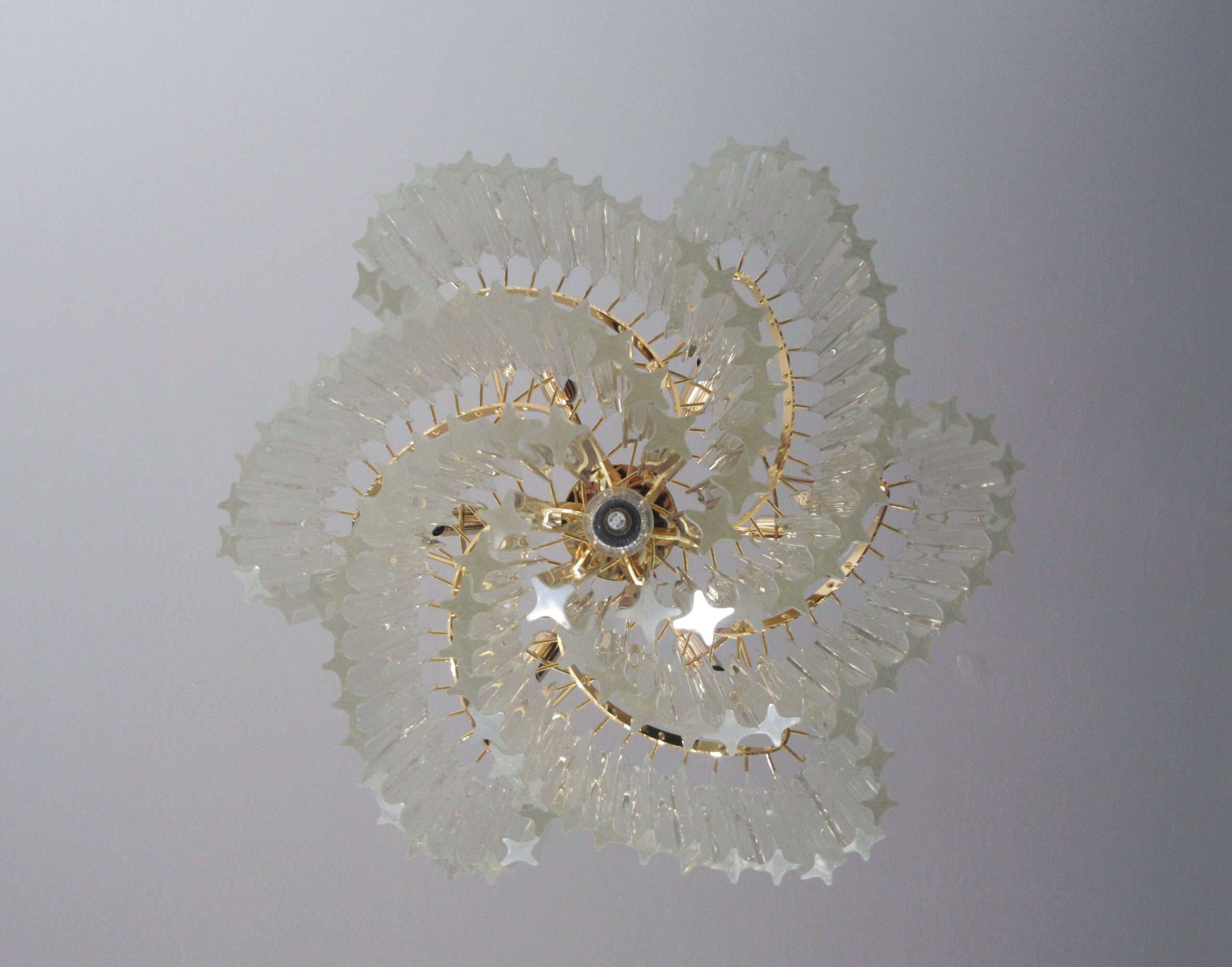 Lampadario Murano – 114 Vetri a Prismi Trasparenti – dettaglio 1 – Murano Classics