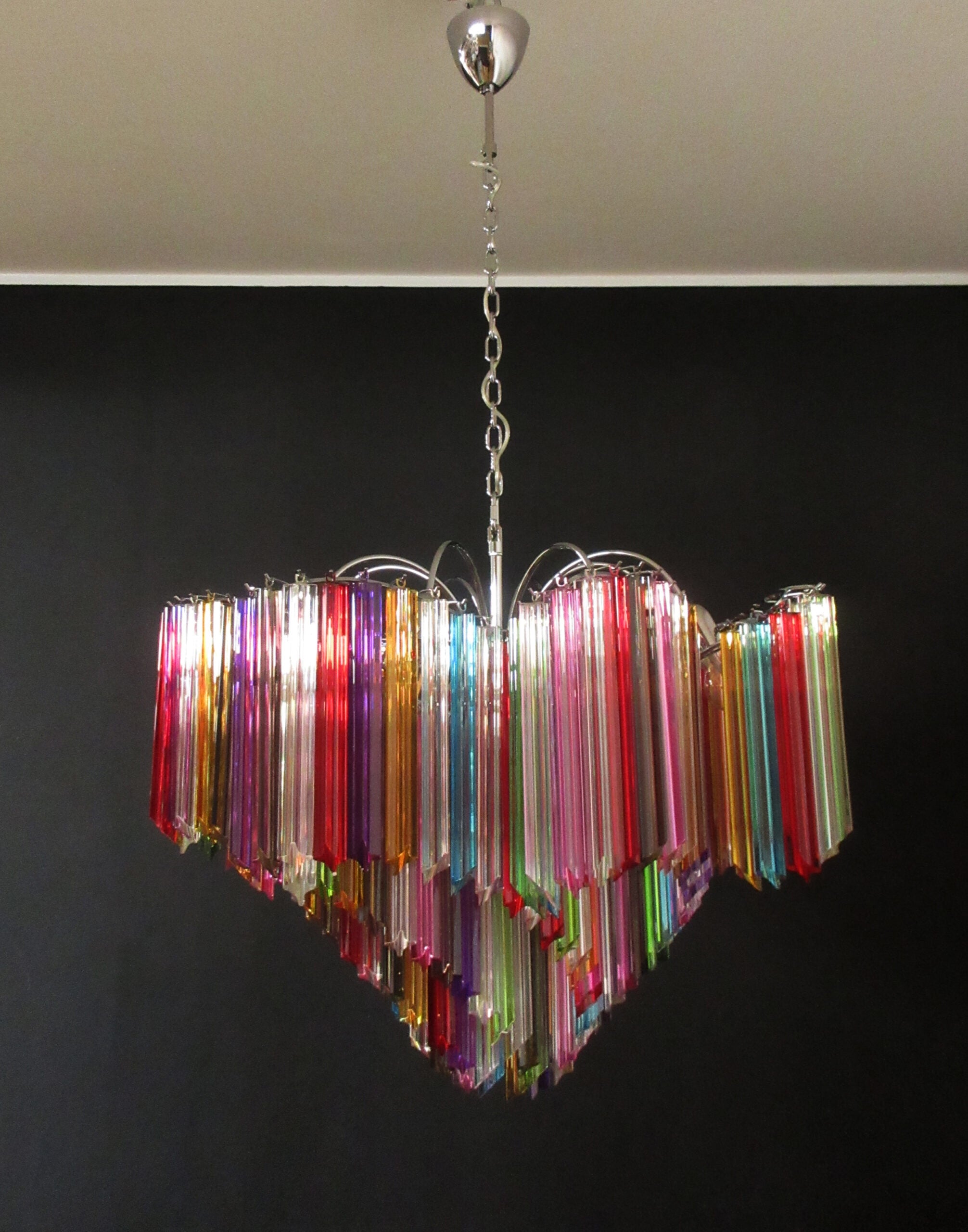 Lampadario Murano – 200 Vetri a Prismi Multicolore – Murano Classics