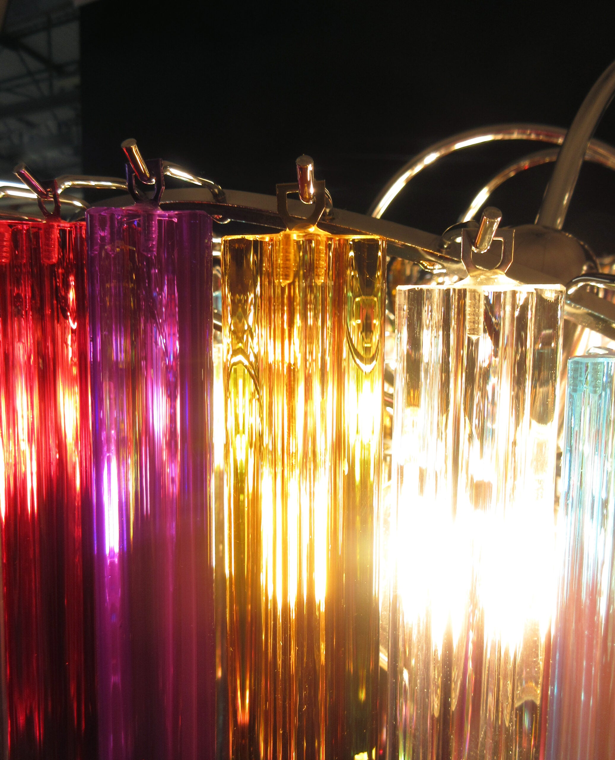 Lustre Murano – 200 Verres à Prismes Multicolores – détail 3 – Murano Classics