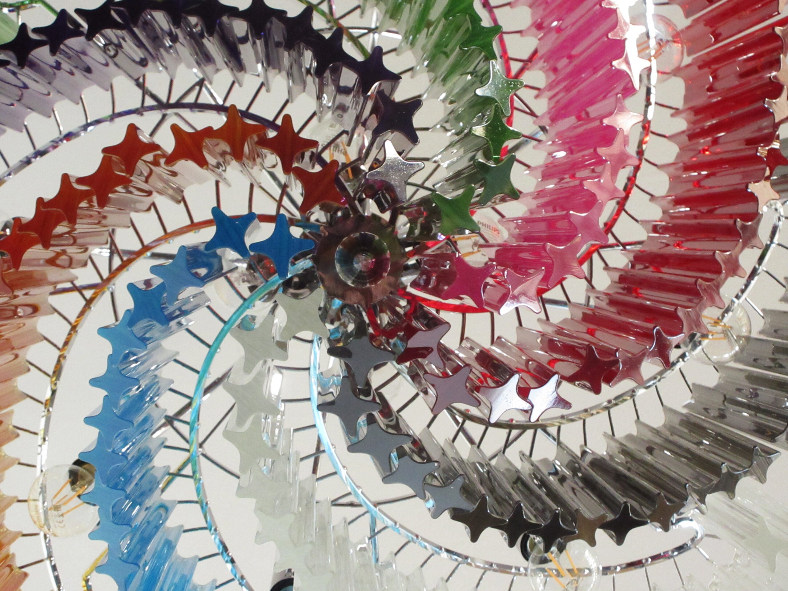 Murano Chandelier – 200 Multicoloured Prism Glass – detail 7 – Murano Classics