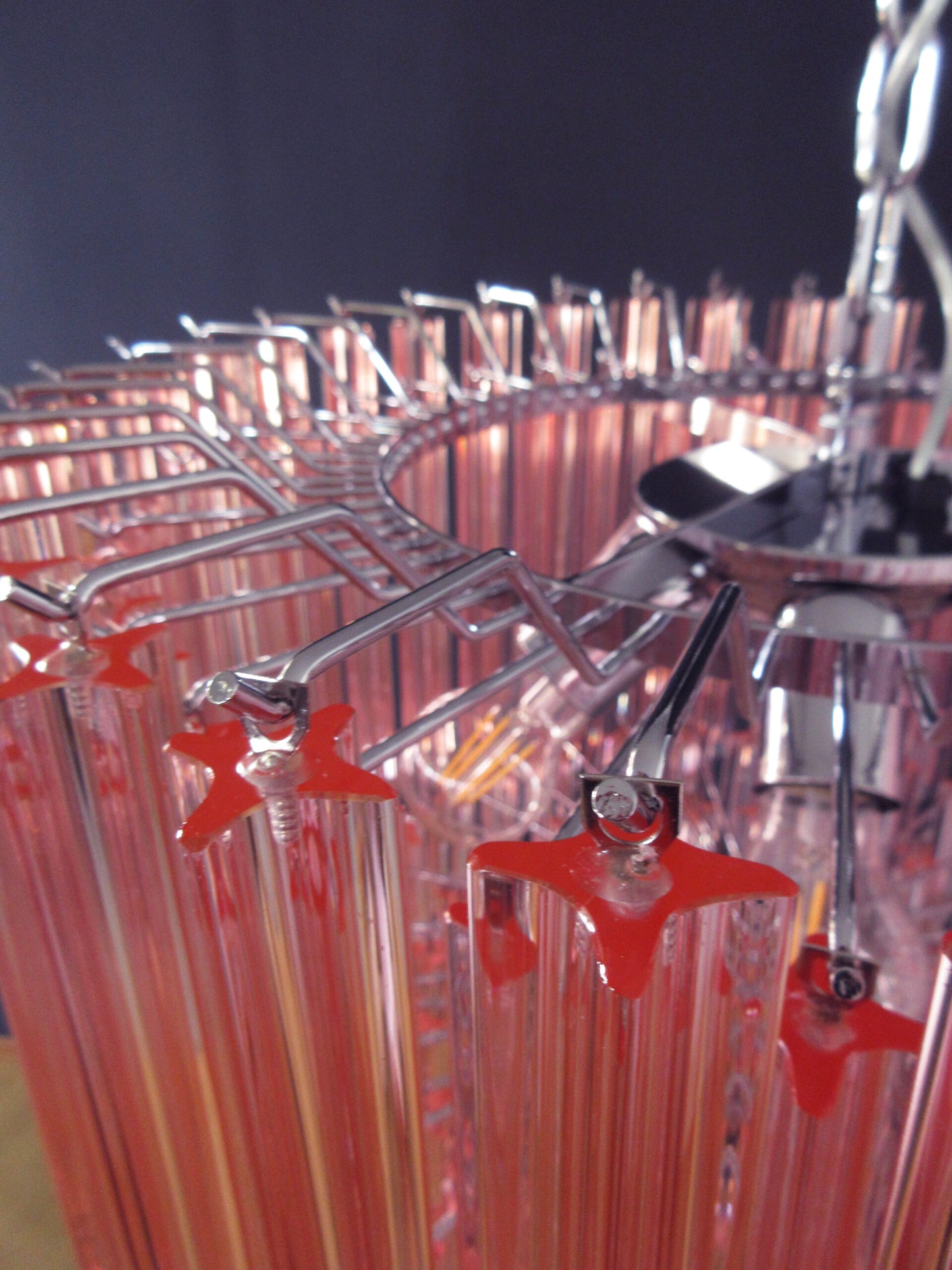 Murano Kroonluchter | 163 Roze Prisma Glas