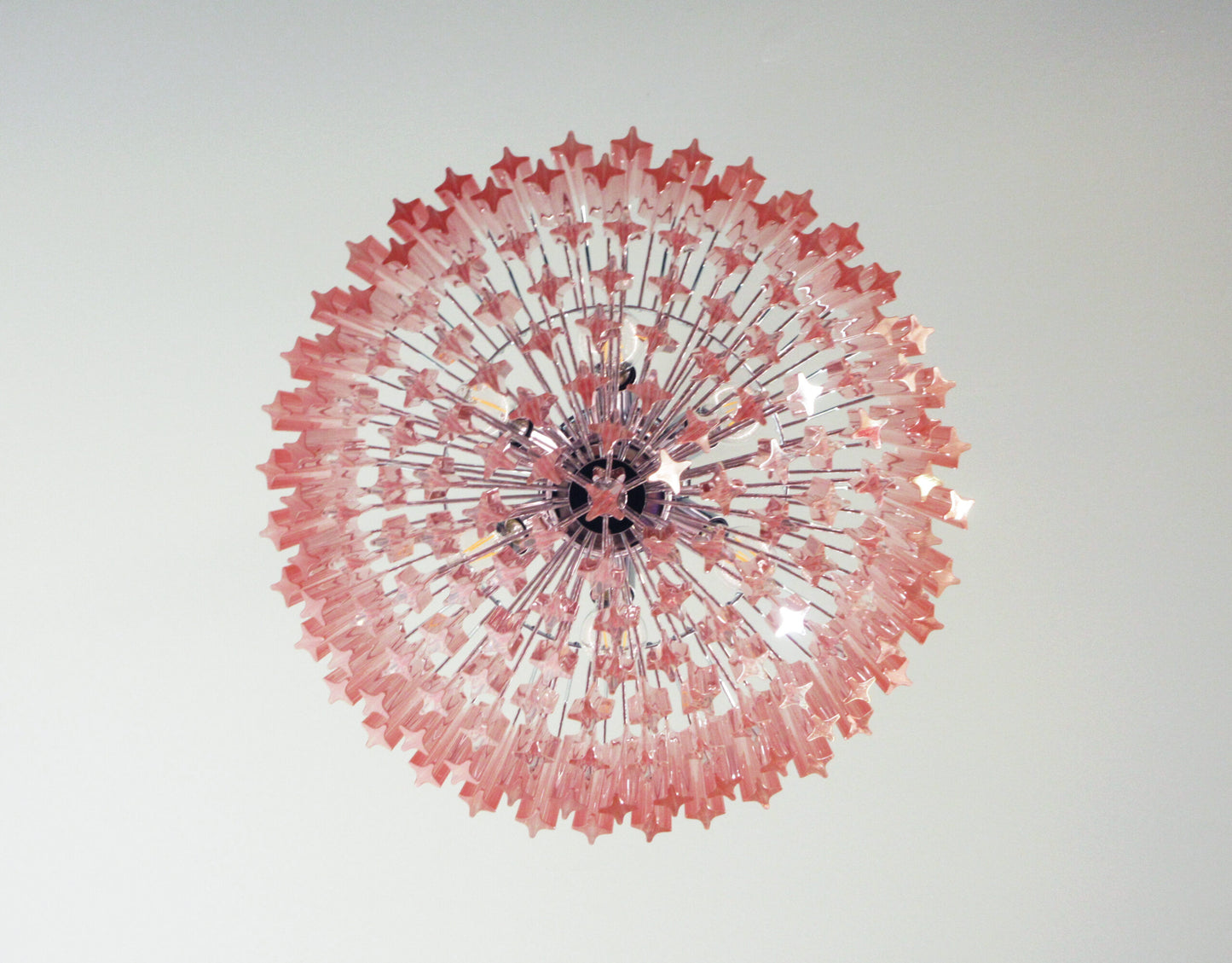 Murano Kroonluchter | 163 Roze Prisma Glas