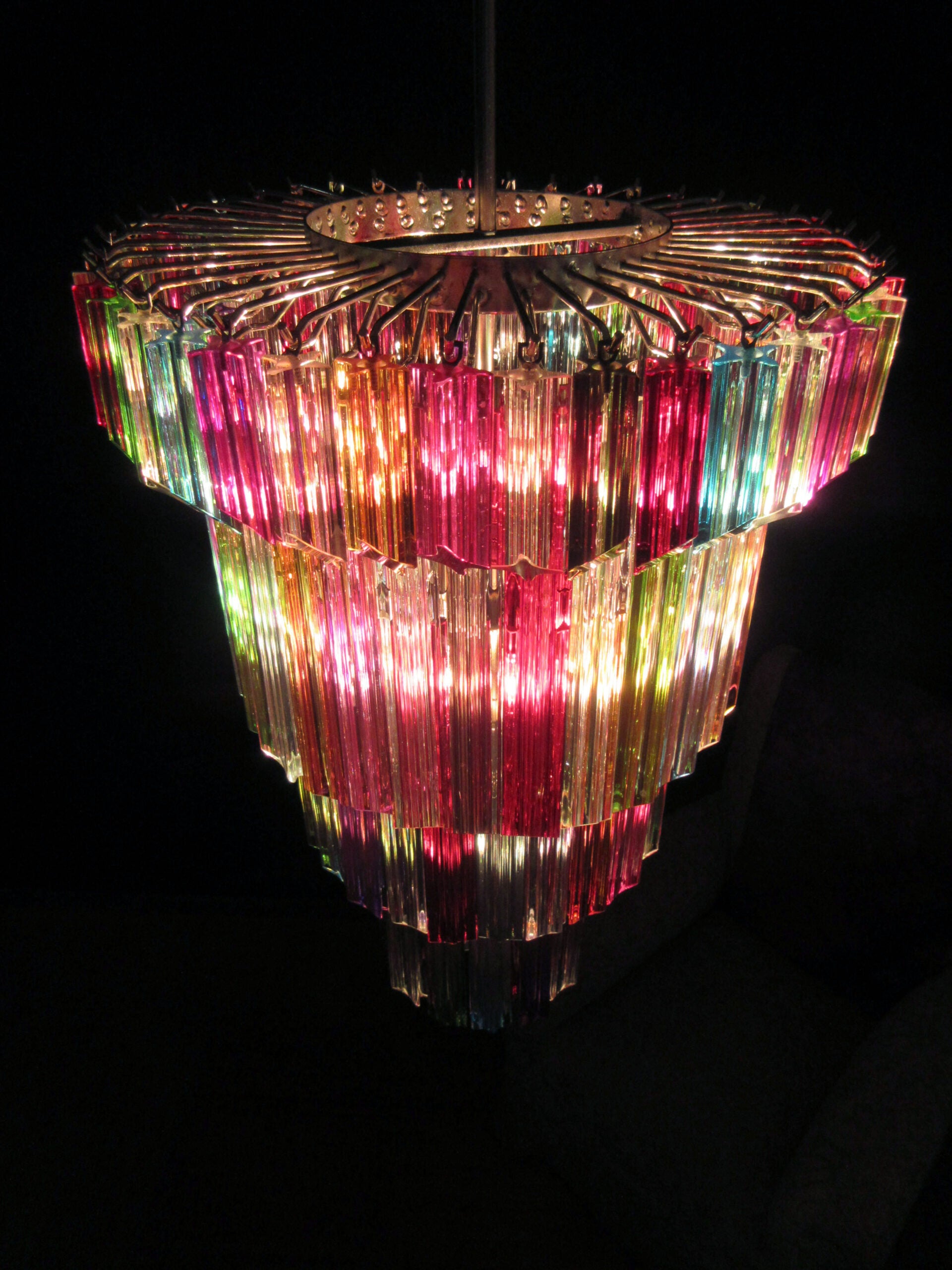 Murano Kronleuchter – 111 Mehrfarbiges Prismenglas – Detail 2 – Murano Classics