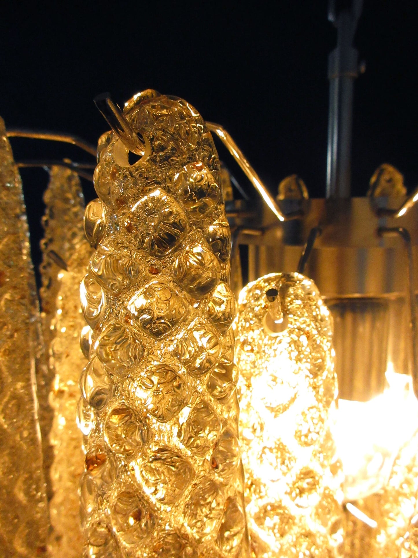 Lampadario Murano | 41 Gocce di Vetro Giallo