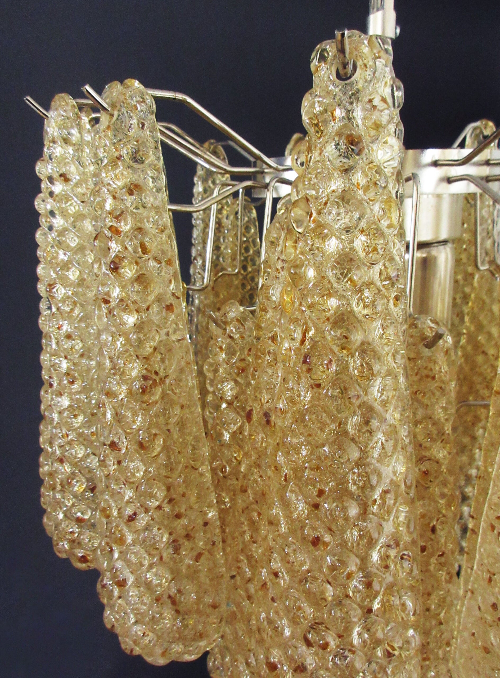 Murano Chandelier – 41 Yellow Drop Glass – detail 3 – Murano Classics