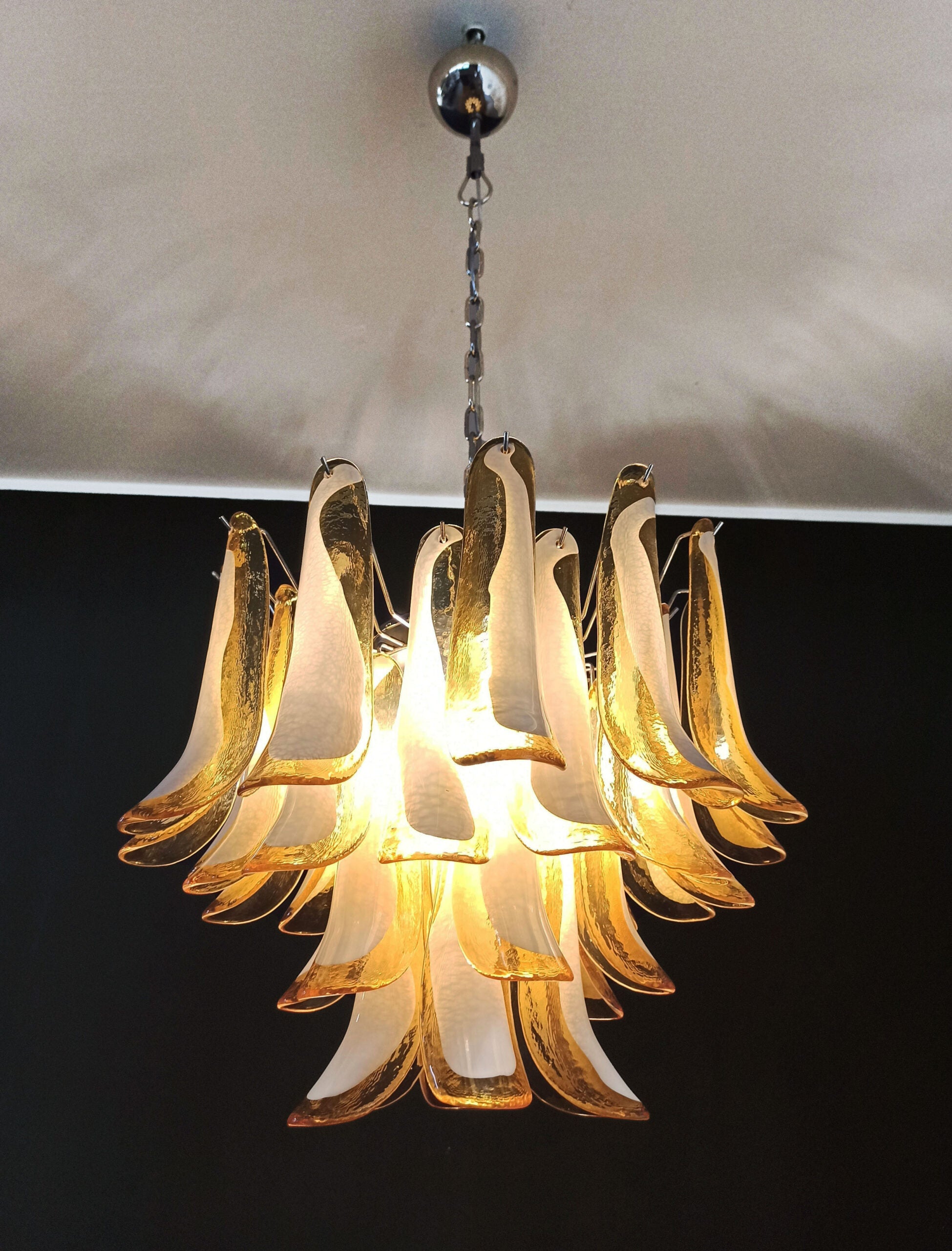 Lampadario Murano – 36 Vetri a Petali Gialli – dettaglio 7 – Murano Classics