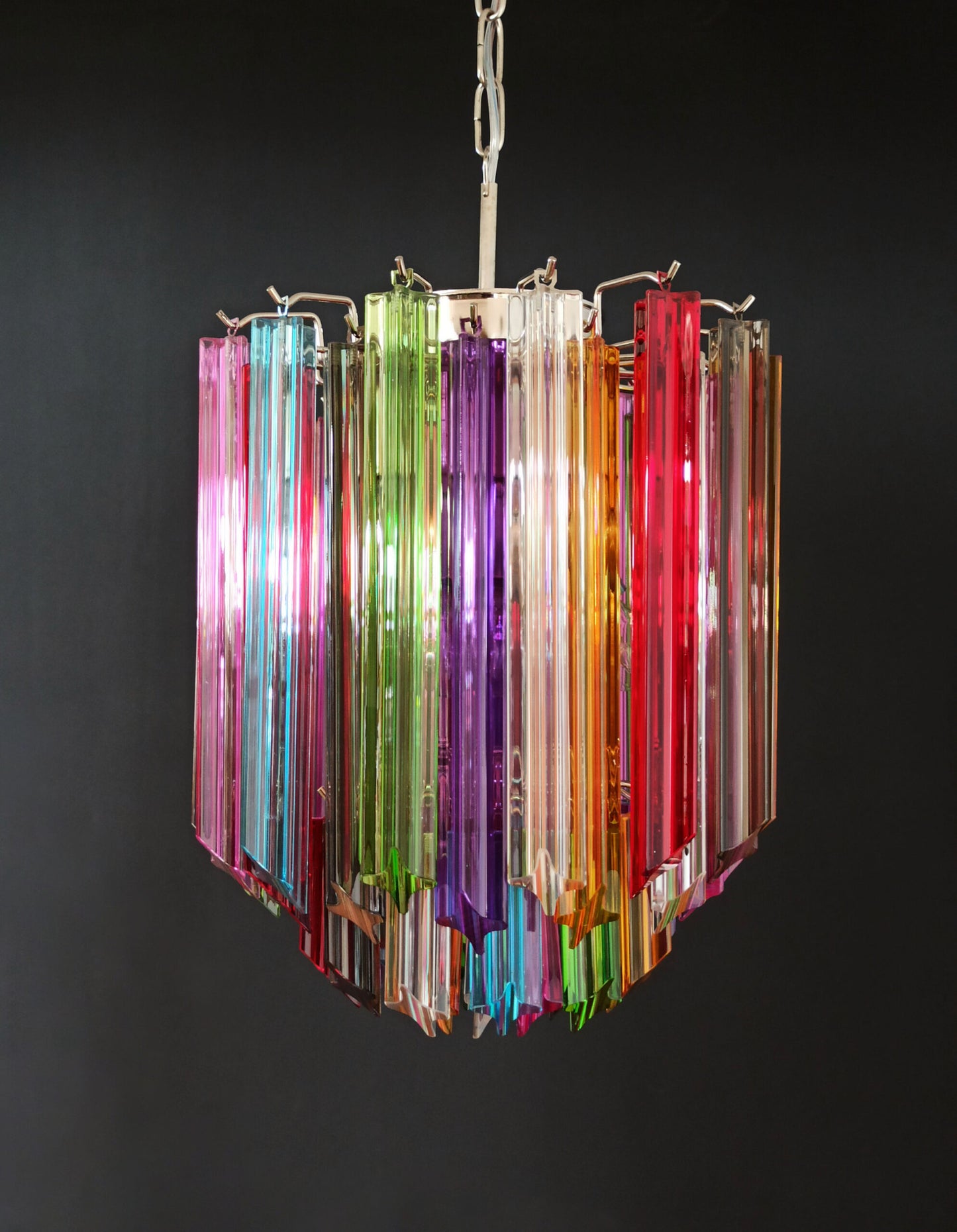 Murano Kroonluchter | 47 Multicolore Prisma Glazen
