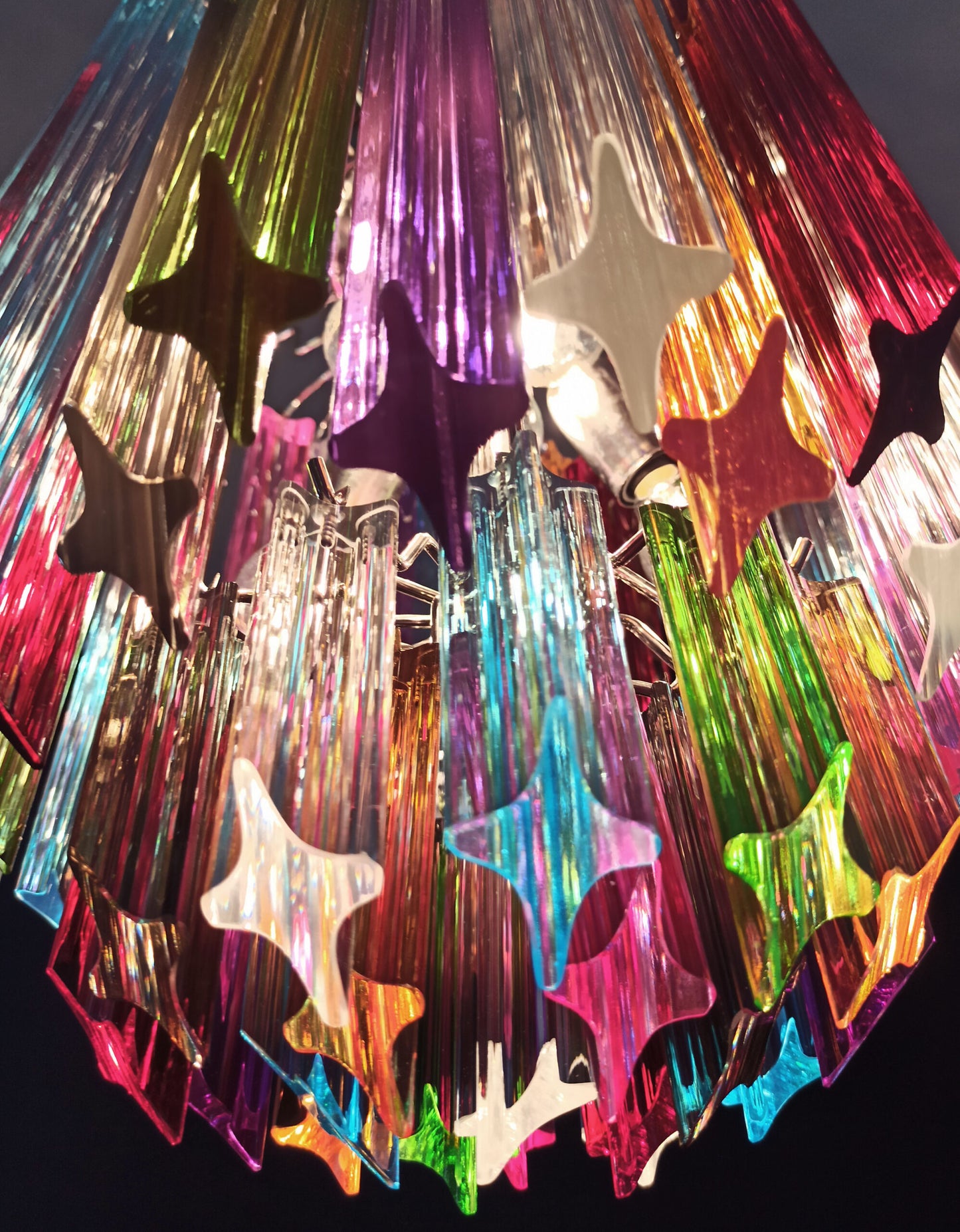 Murano Kroonluchter | 47 Multicolore Prisma Glazen