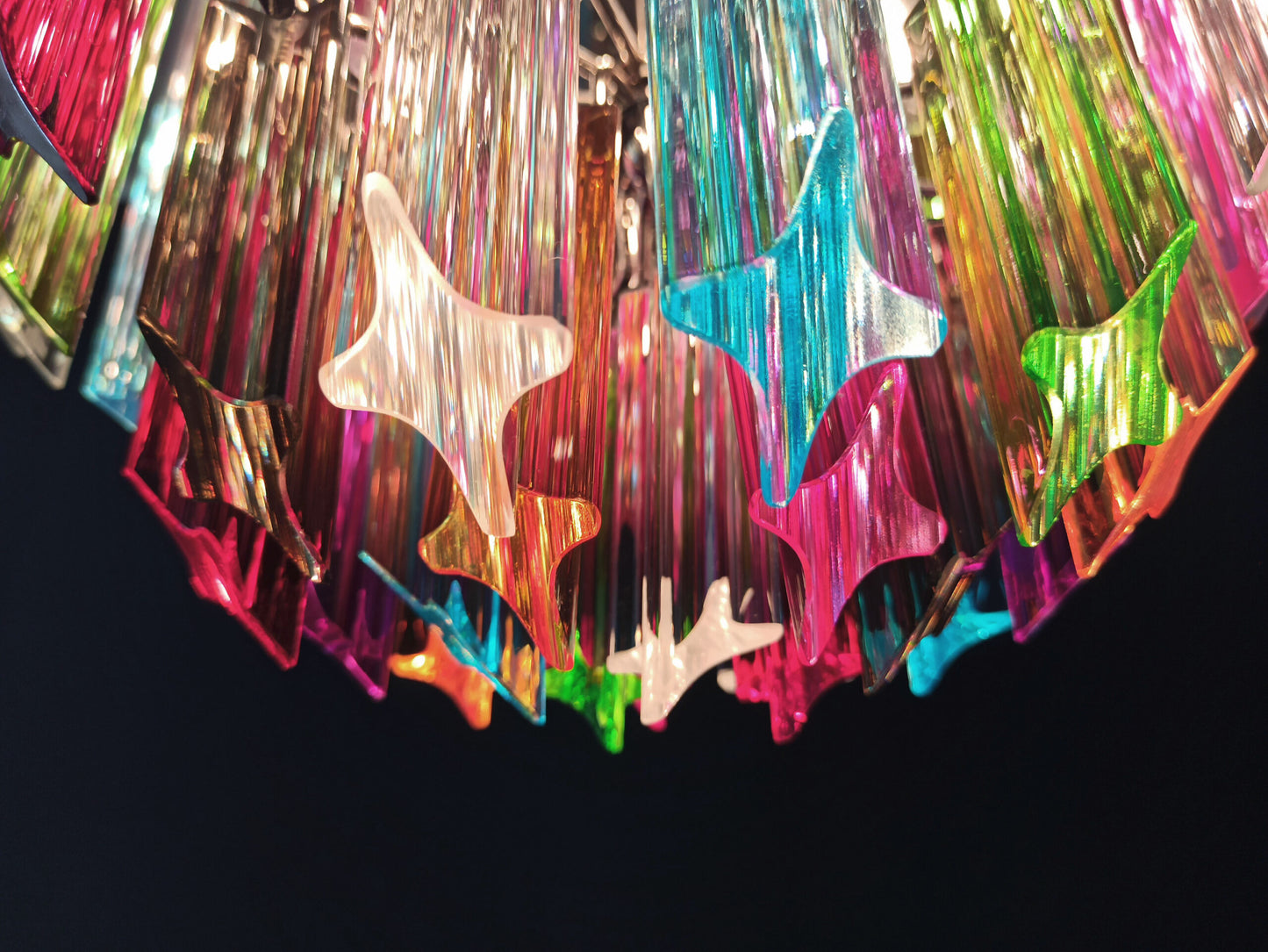 Murano Kroonluchter | 47 Multicolore Prisma Glazen