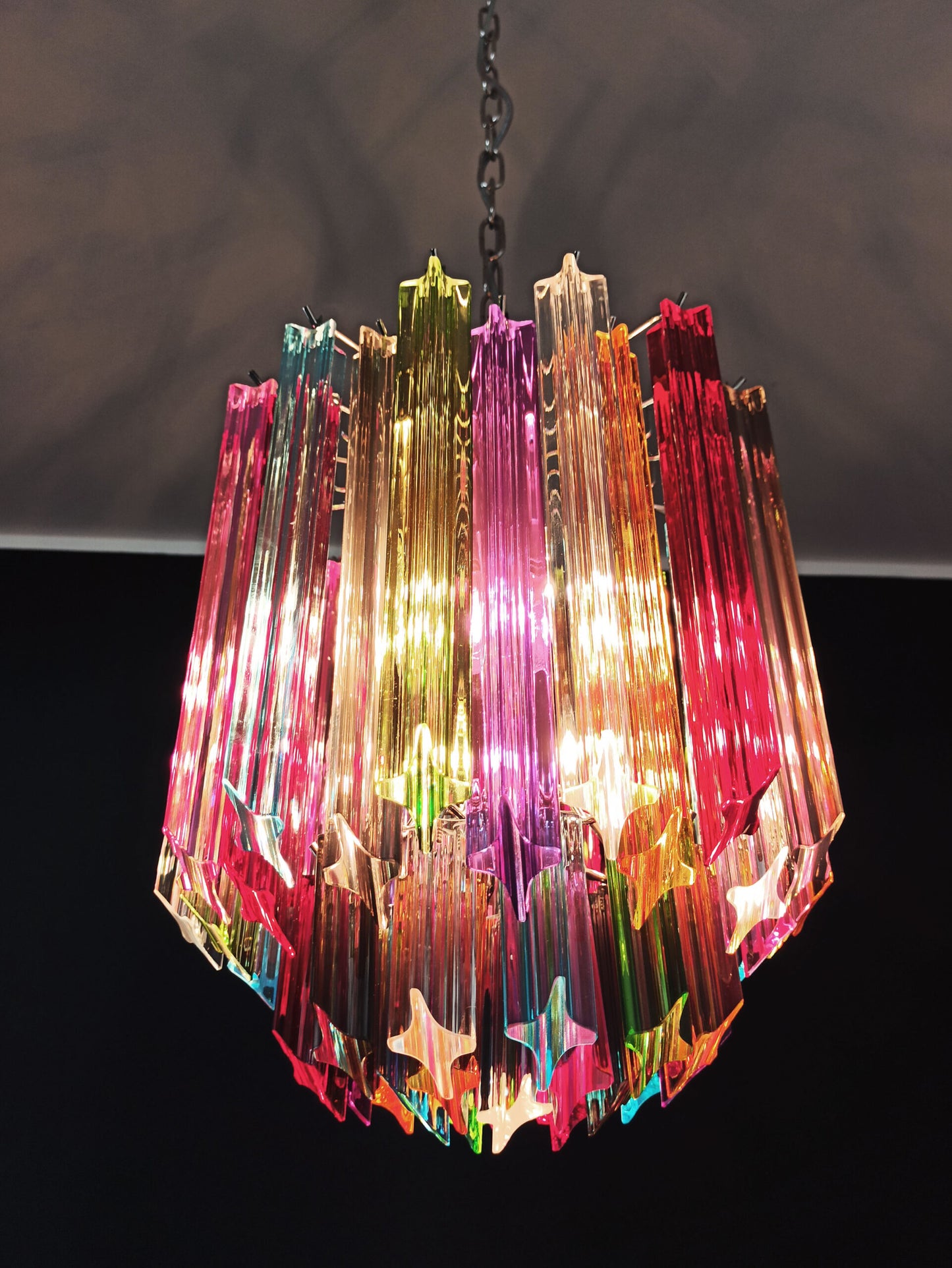 Murano Kroonluchter | 47 Multicolore Prisma Glazen