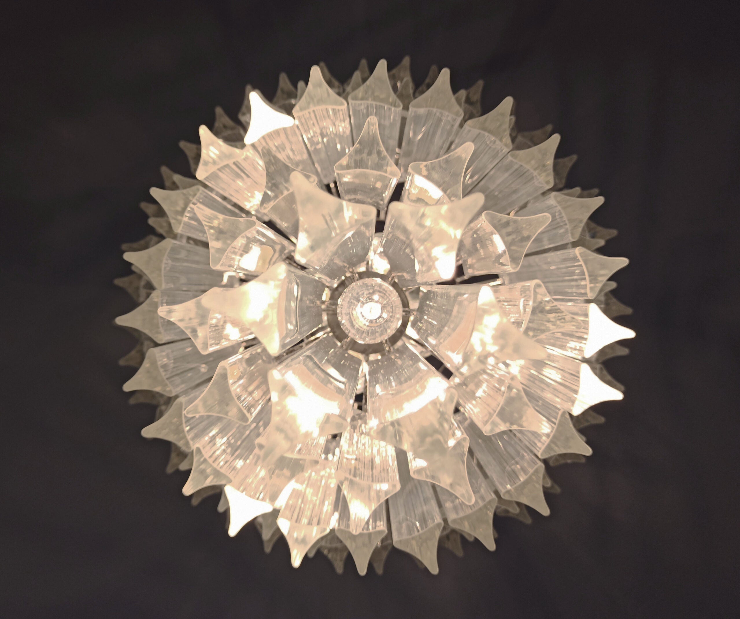 Murano Chandelier – 111 Clear Prism Glass – detail 1 – Murano Classics