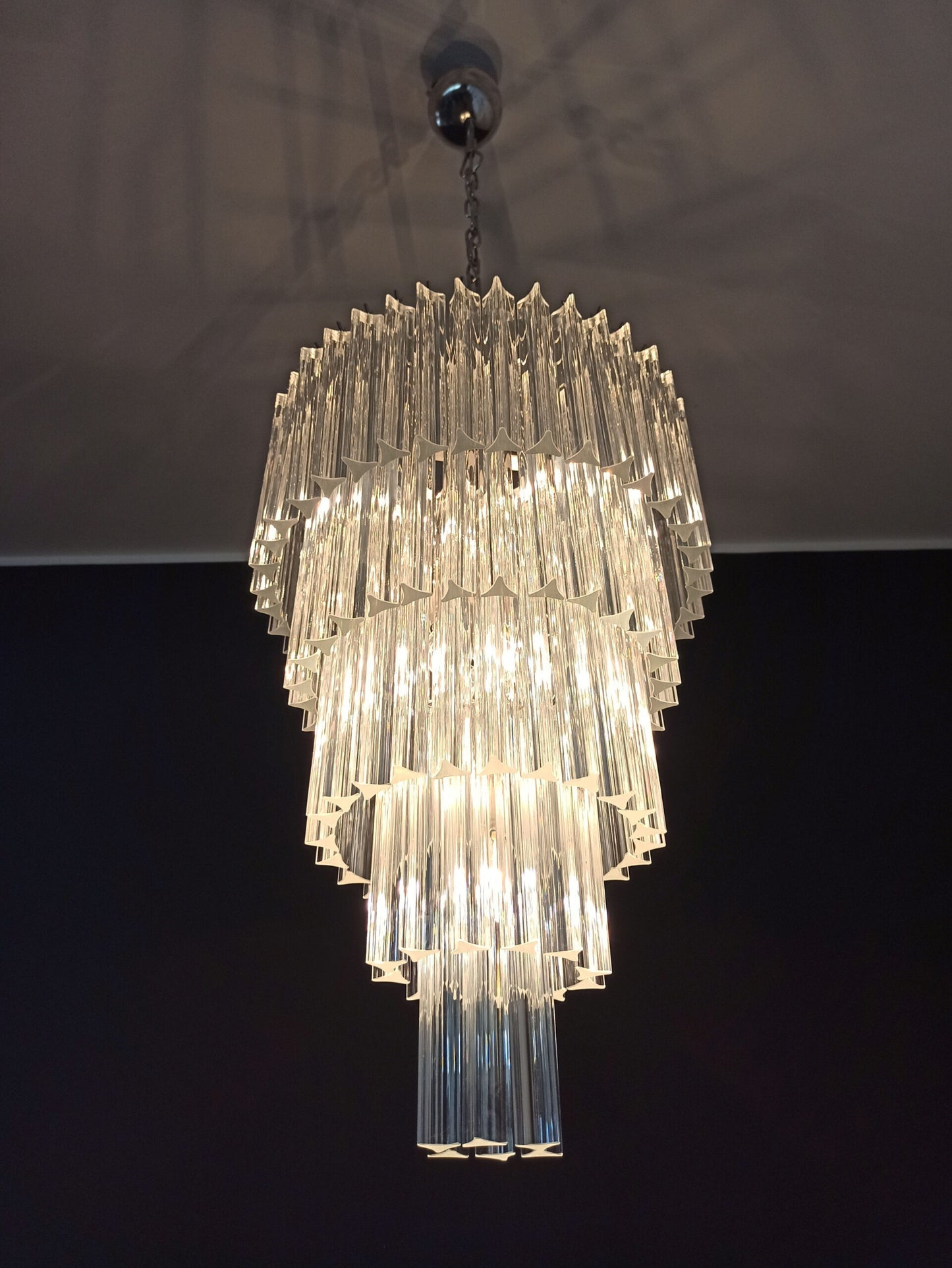 Lampadario Murano | 111 Bicchieri di Vetro Prisma Trasparente
