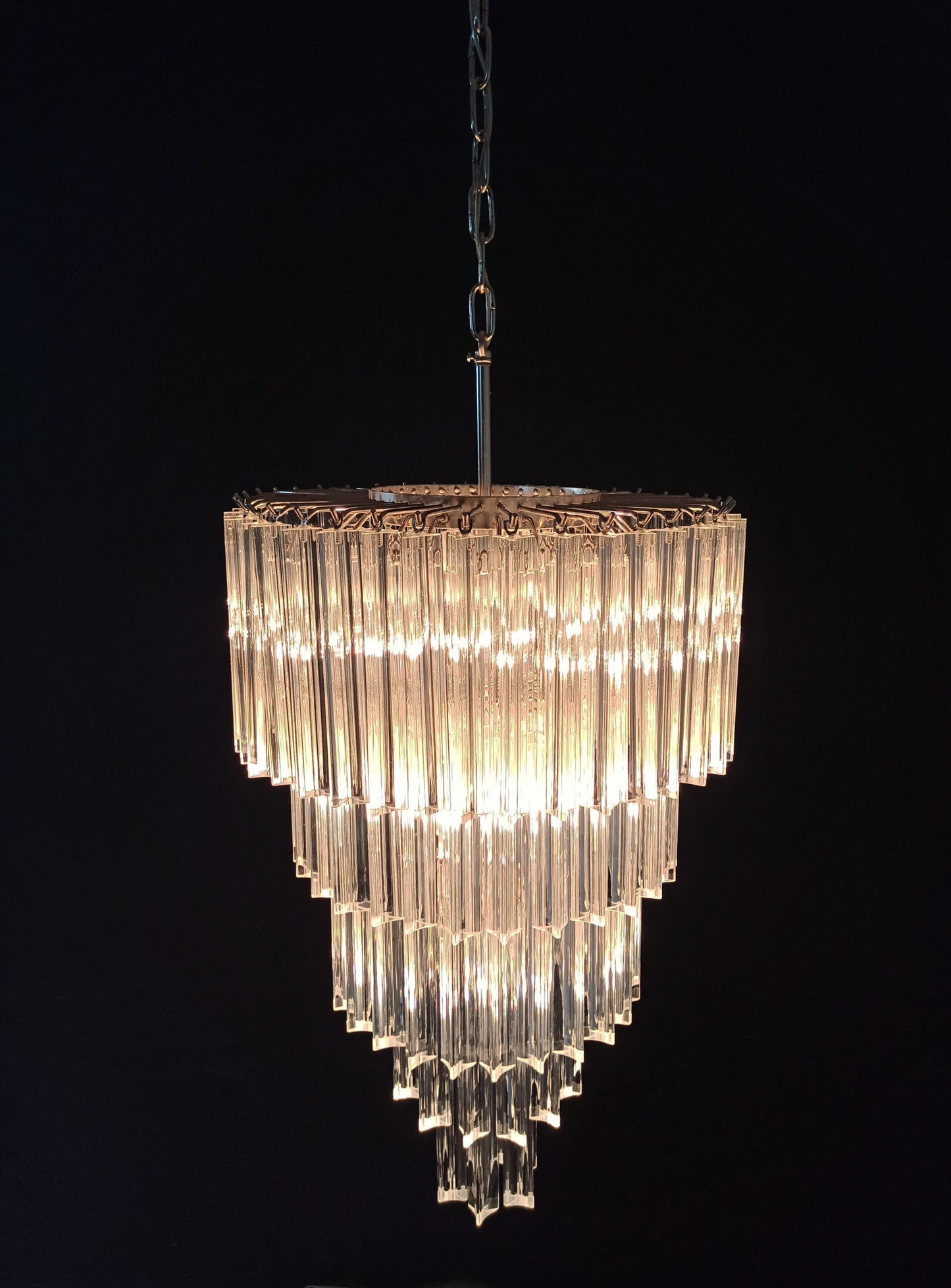 Lampadario Murano | 111 Bicchieri di Vetro Prisma Trasparente