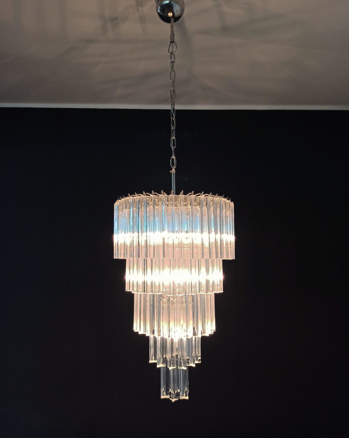 Lampadario Murano | 111 Bicchieri di Vetro Prisma Trasparente
