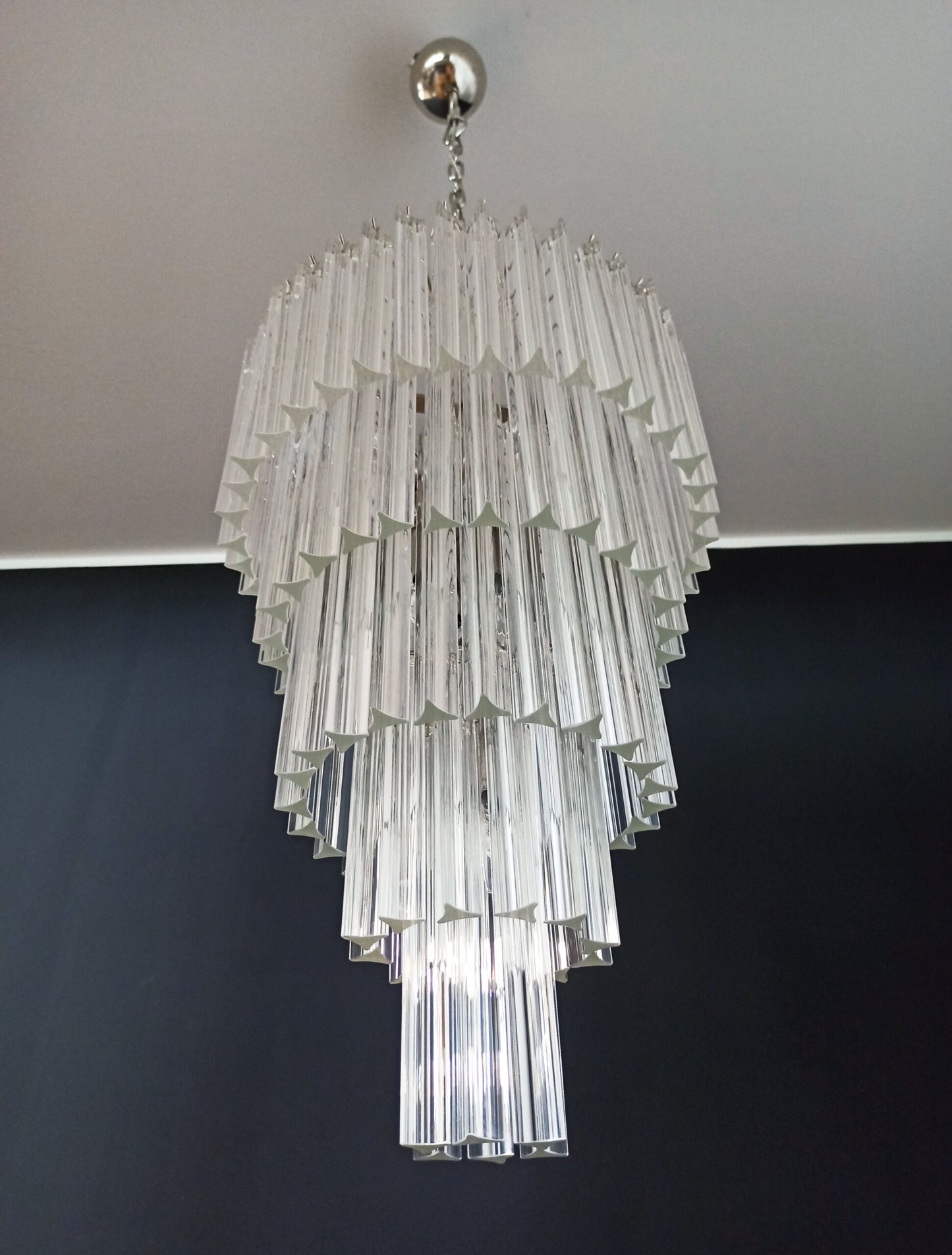 Lampadario Murano | 111 Bicchieri di Vetro Prisma Trasparente