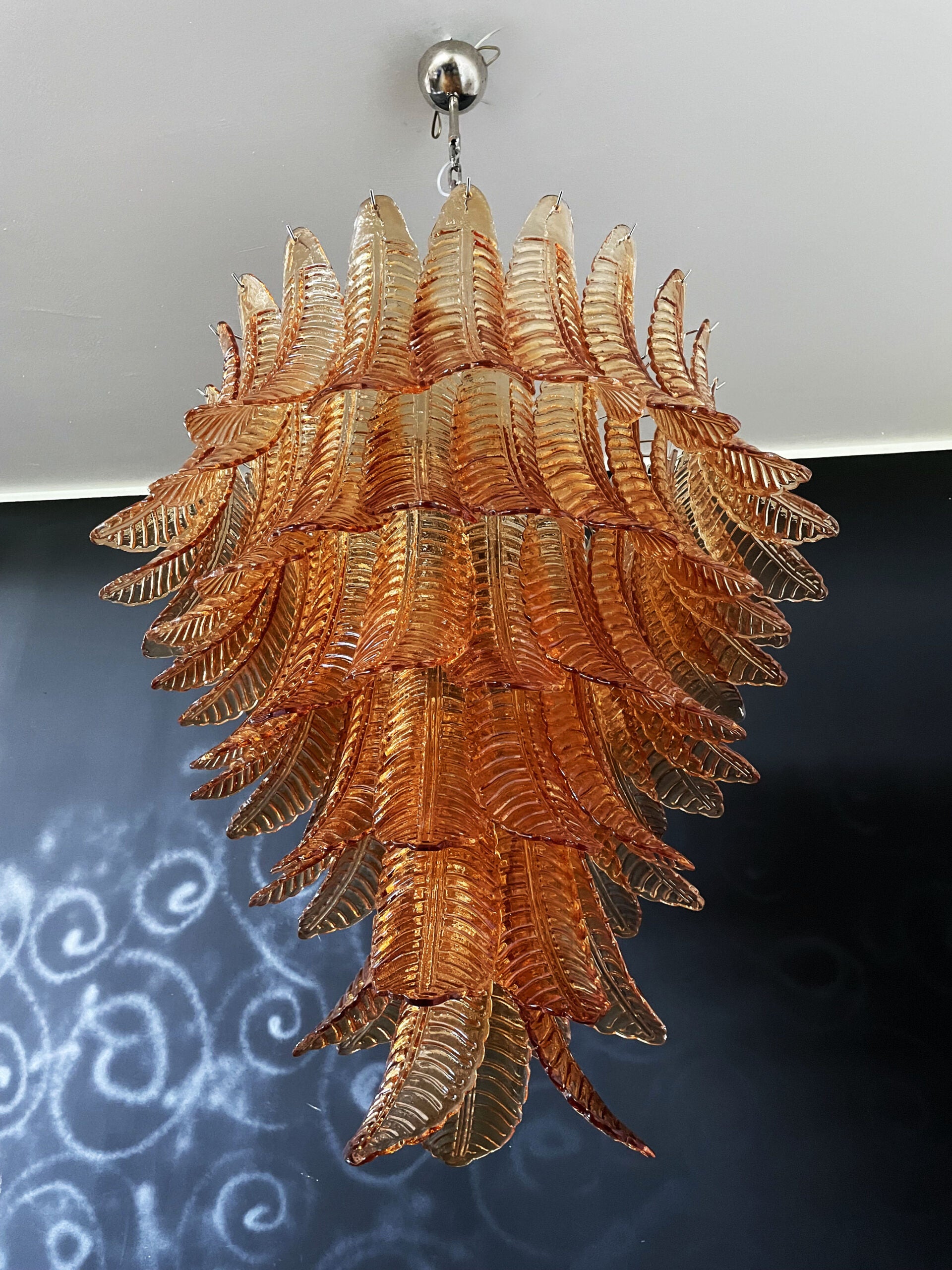 Murano Chandelier – 75 Yellow Felci Glass – detail 7 – Murano Classics