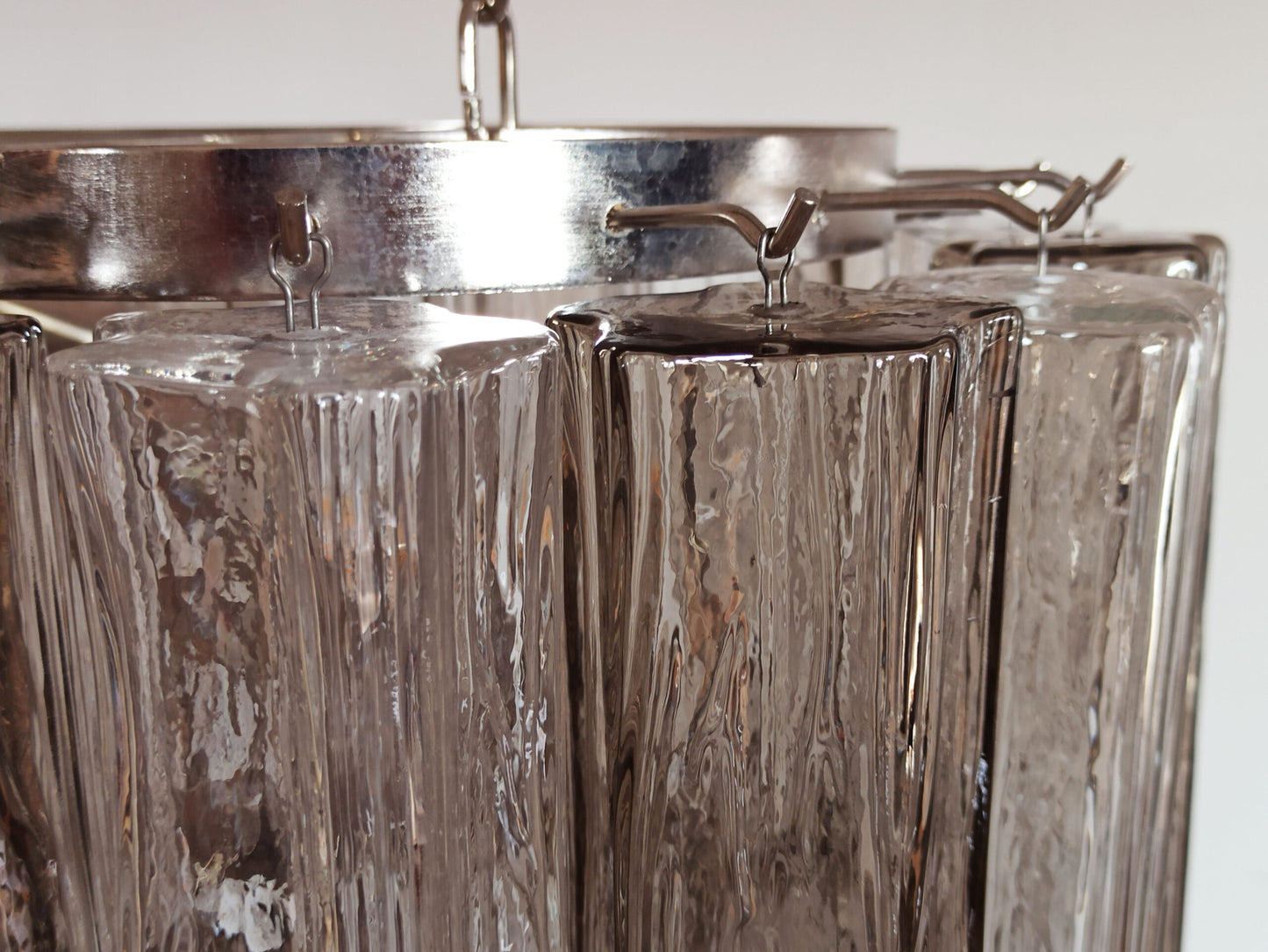 Murano Kroonluchter | 62 Helder en Rookglas Buis