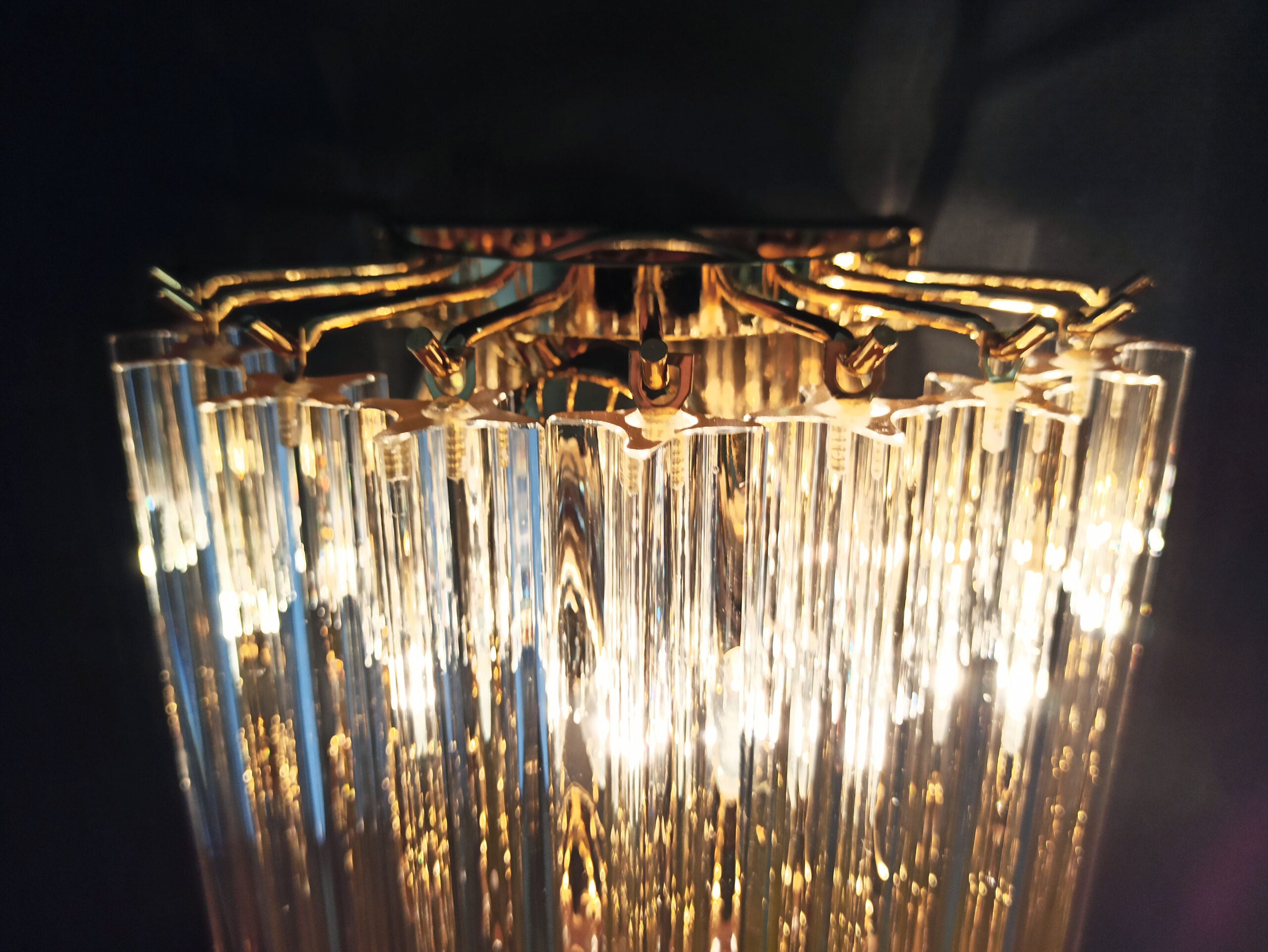 Murano Vegglampe – 32 Klare Rosa Prismeglass – 2 stk – detalj 6 – Murano Classics