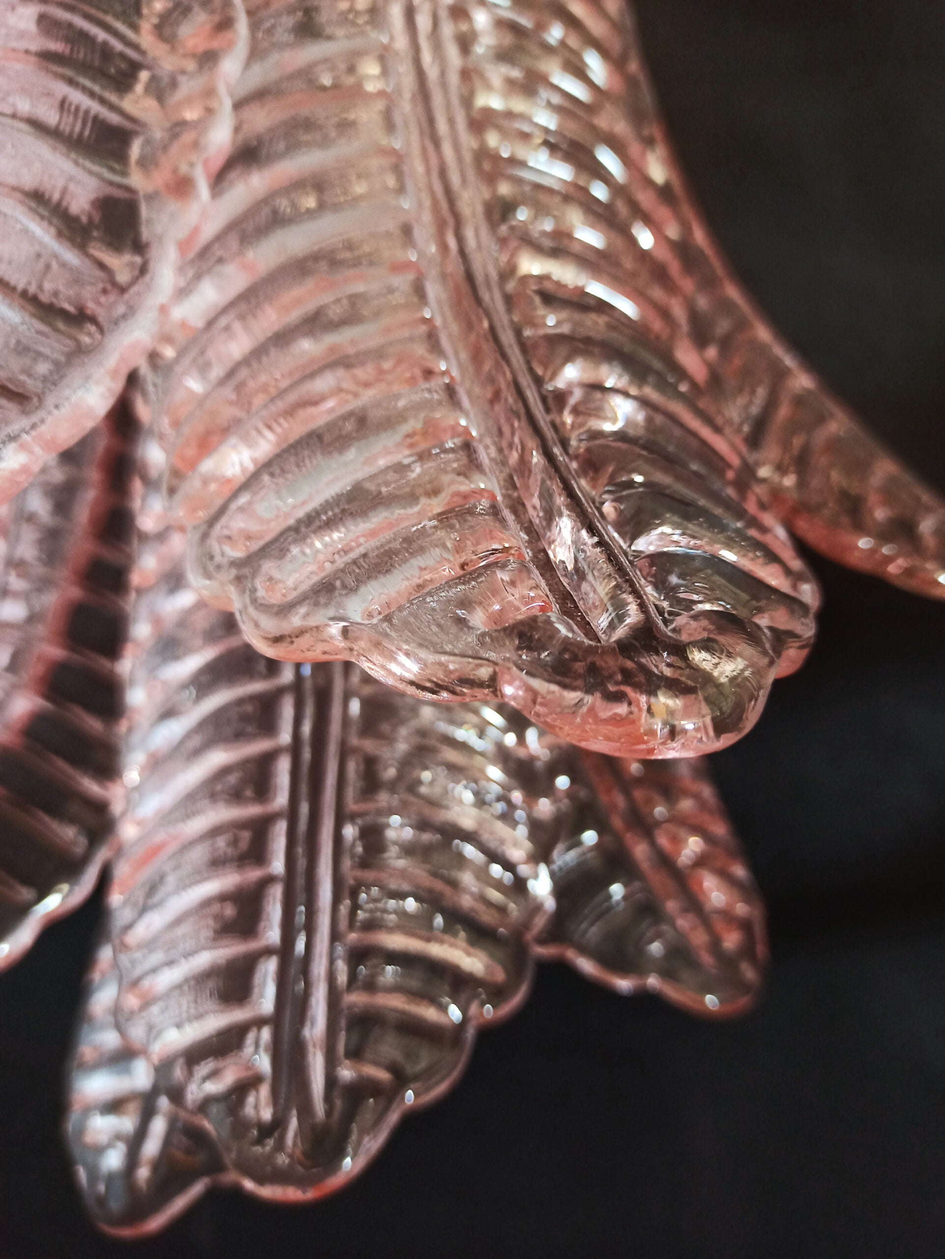 Murano Wandlamp – 10 Roze Felciglas – Set van 2 – detail 3 – Murano Classics
