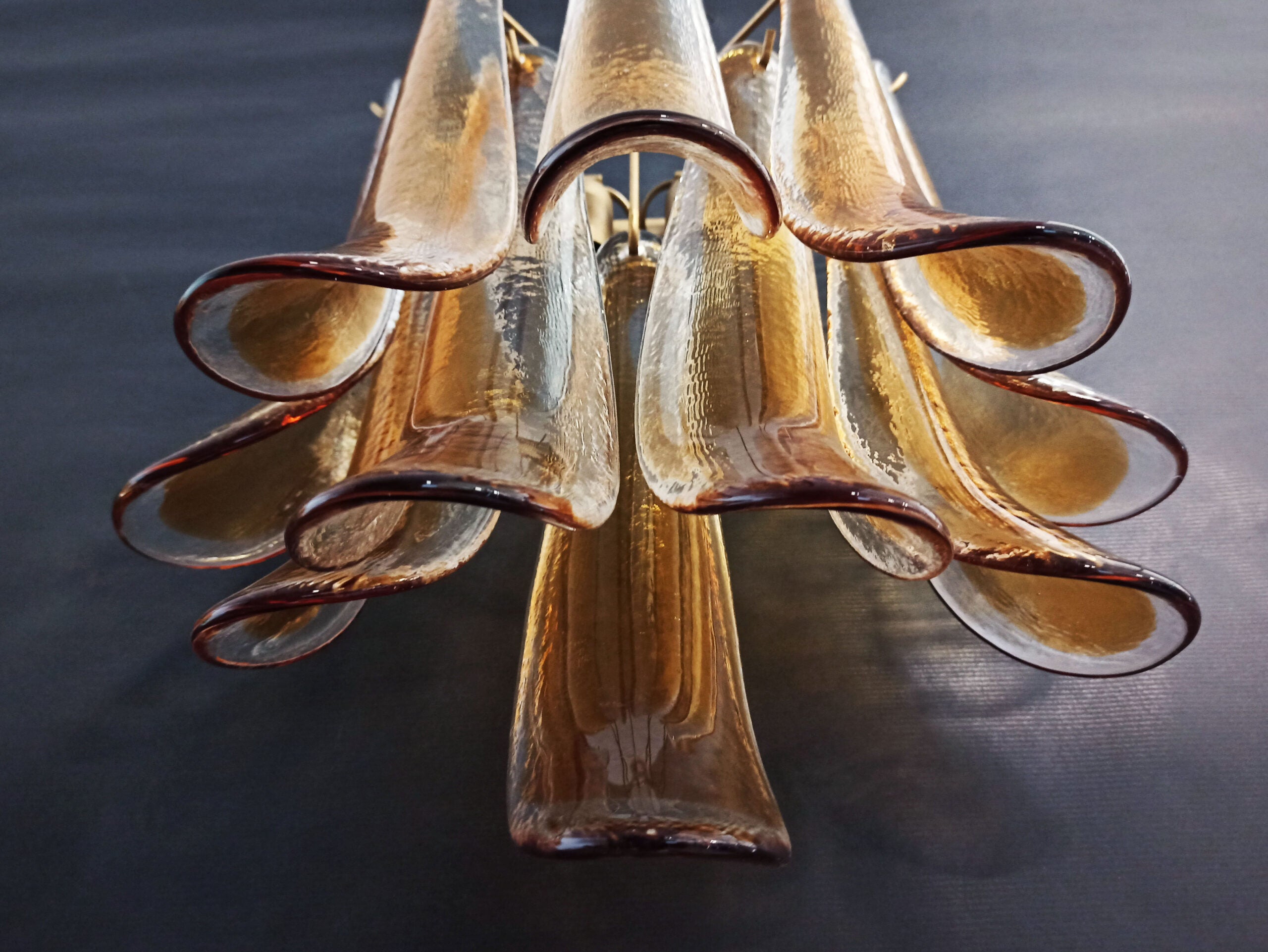 Murano Wandleuchte – 10 Gelbes Blütenblattglas – 2er-Set – Detail 7 – Murano Classics