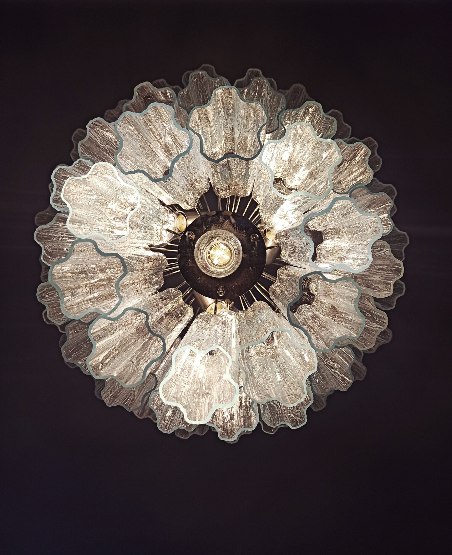 Murano Kroonluchter | 52 Transparante Glasbuizen
