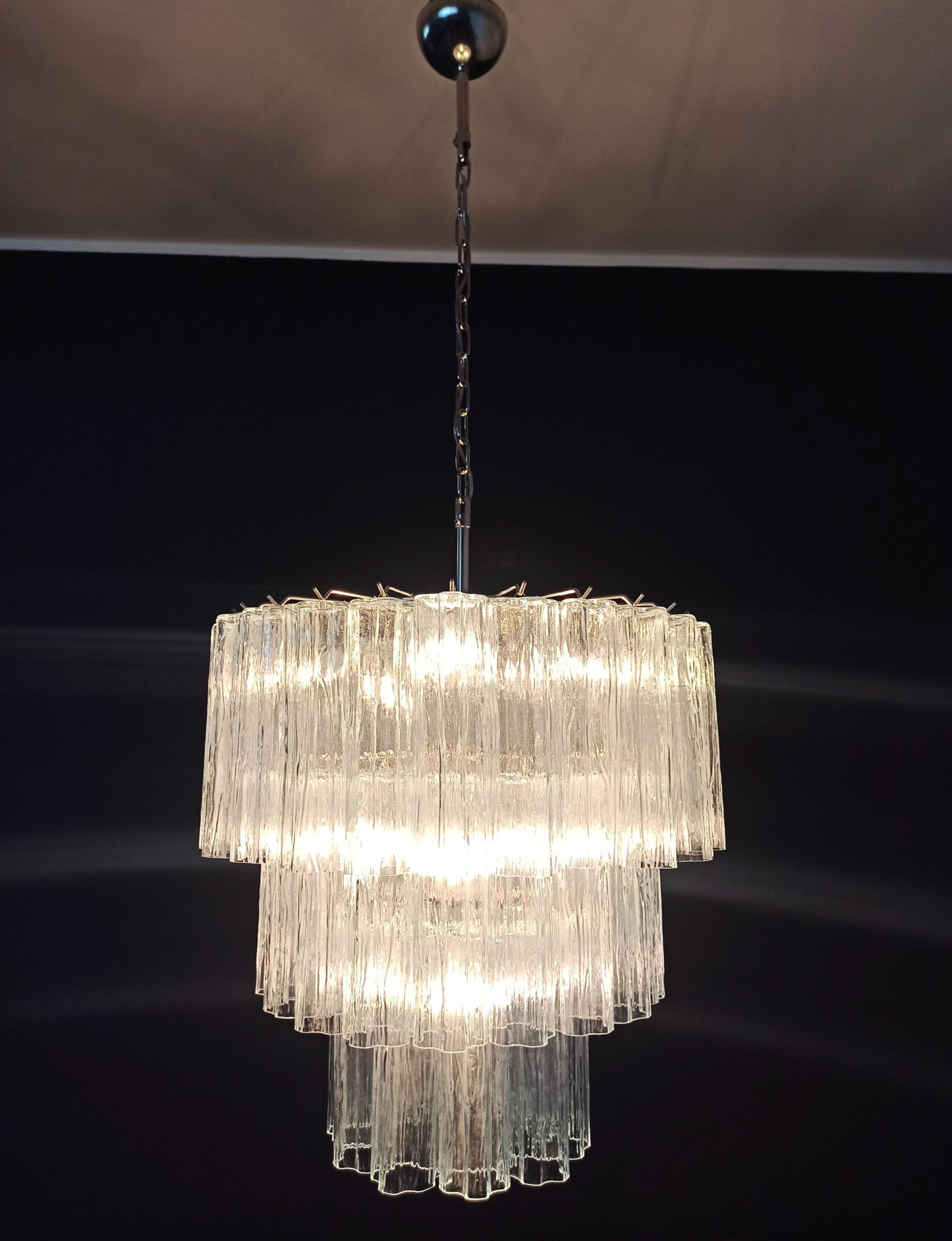 Murano Kroonluchter | 52 Transparante Glasbuizen