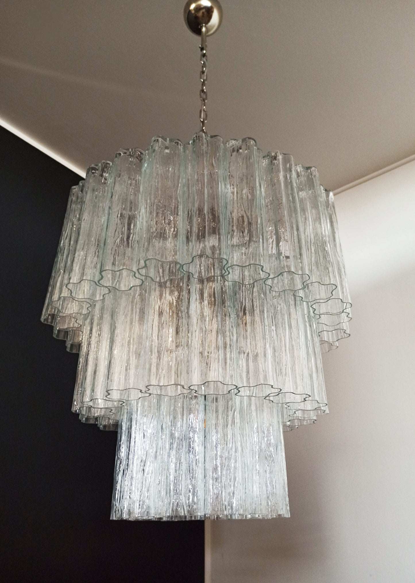 Murano Kroonluchter | 52 Transparante Glasbuizen